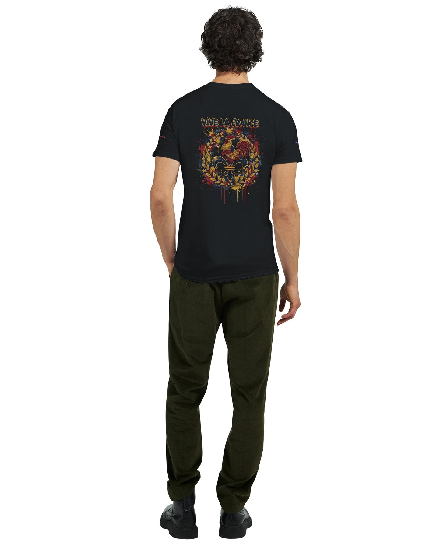 T-Shirt vive la France Herren dick Rundhals | Gildan® 5000