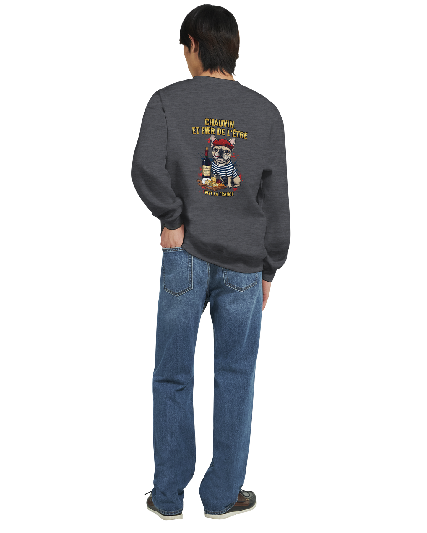 Sweatshirt „Chauvin und stolz darauf zu sein“ im klassischen französischen Rundhals-Stil | Gildan® 18000