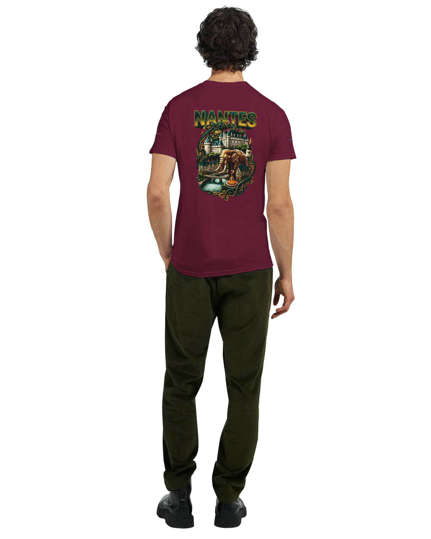 Unisex T-Shirt Nantes Stadt Frankreich | dickes Rundhals-T-Shirt | Gildan® 5000