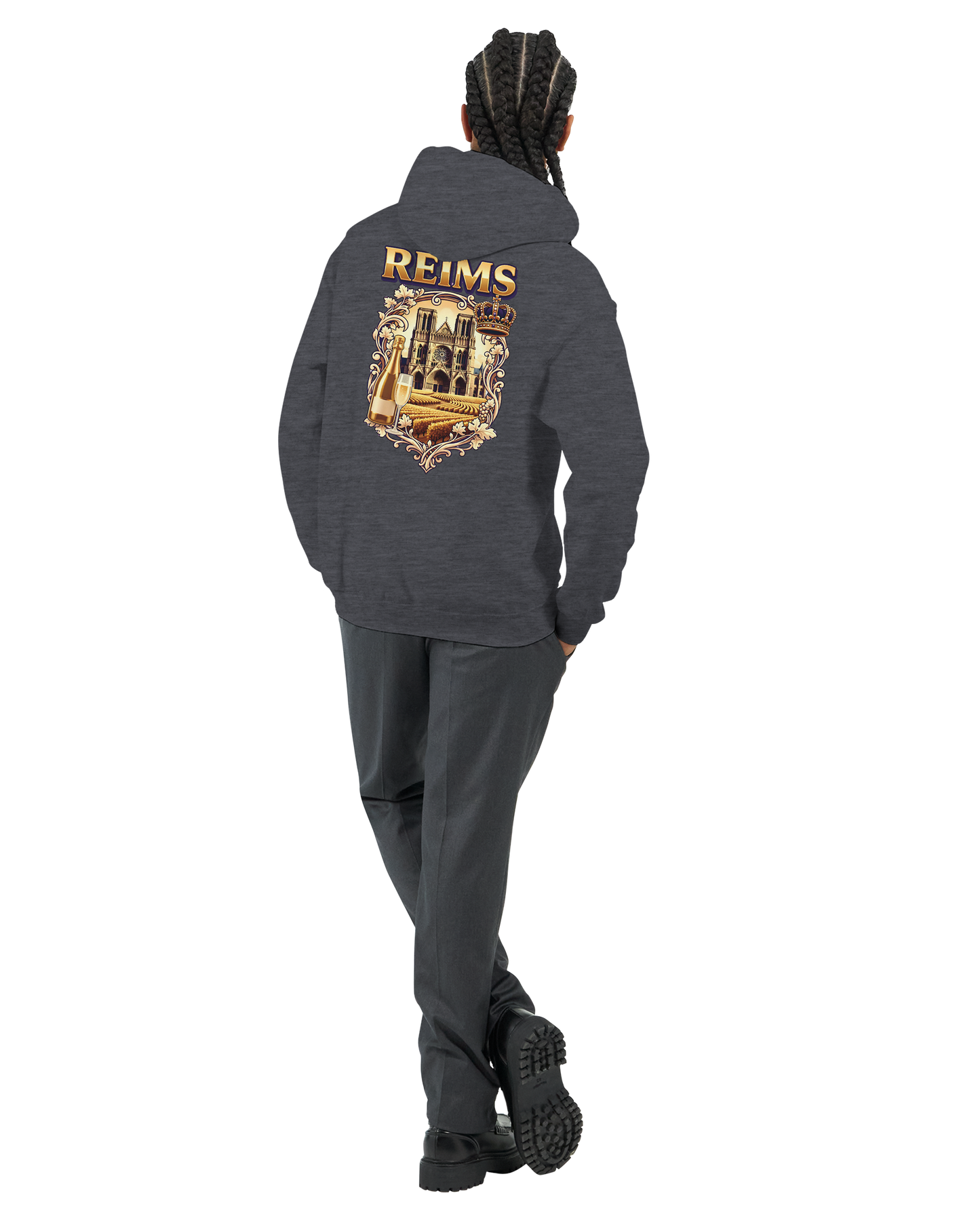 Sweat à capuche Reims – Hoodie unisexe classique style ville de France