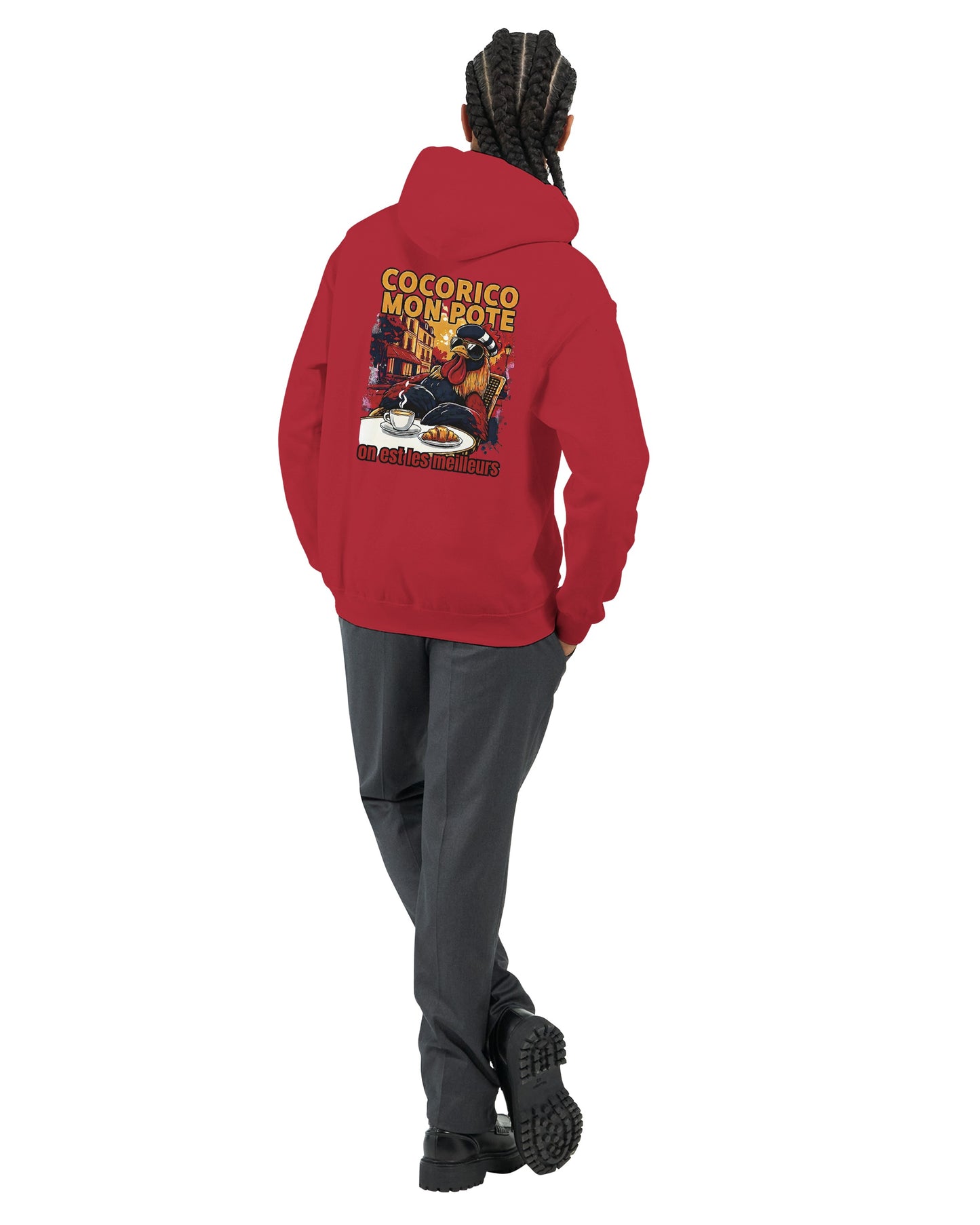 Herren-Kapuzenpullover „Cocorico, wir sind die Besten“ klassisch | Gildan® 18500