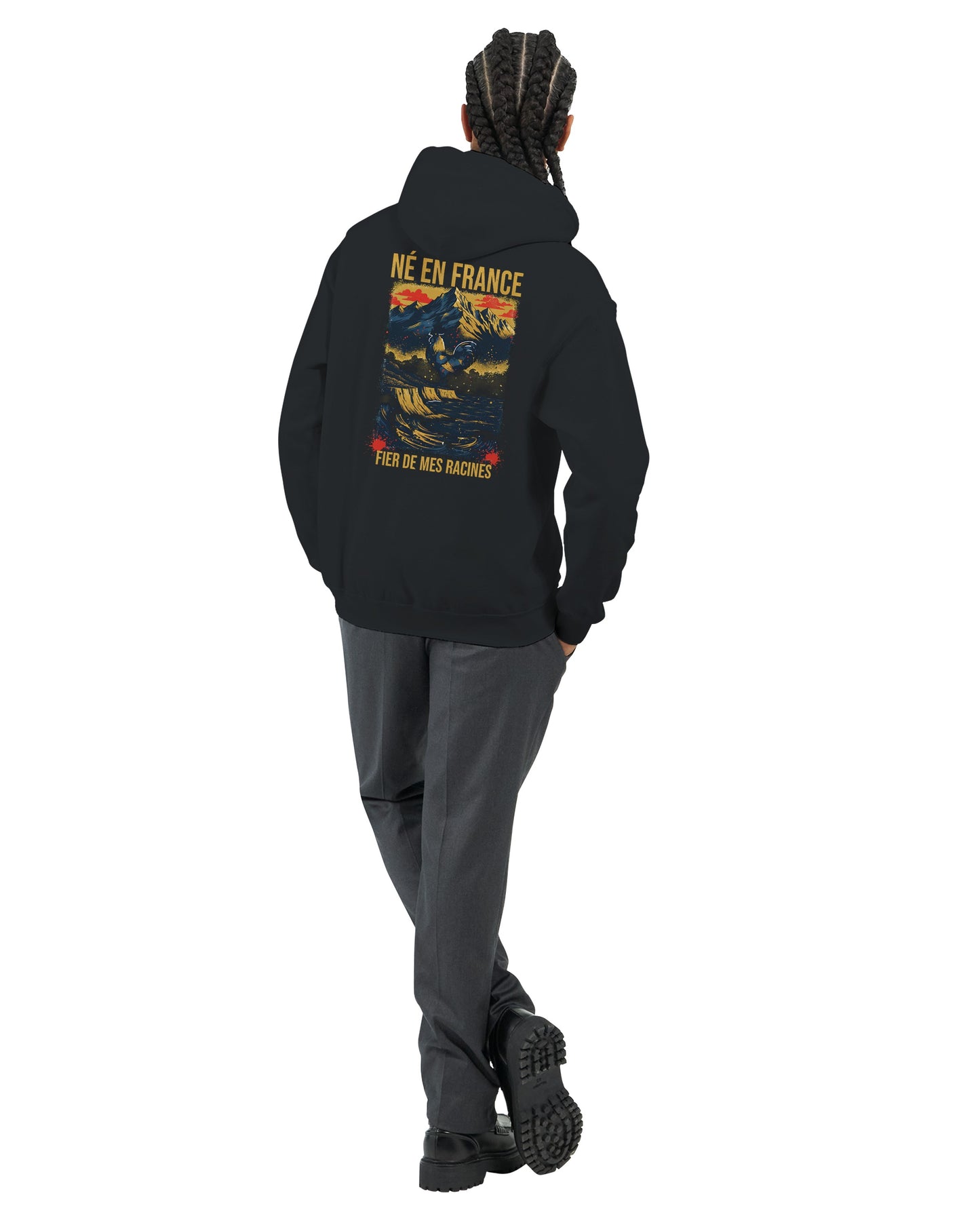 Sweat à Capuche Homme « Né en France » – Premium Confort et Style