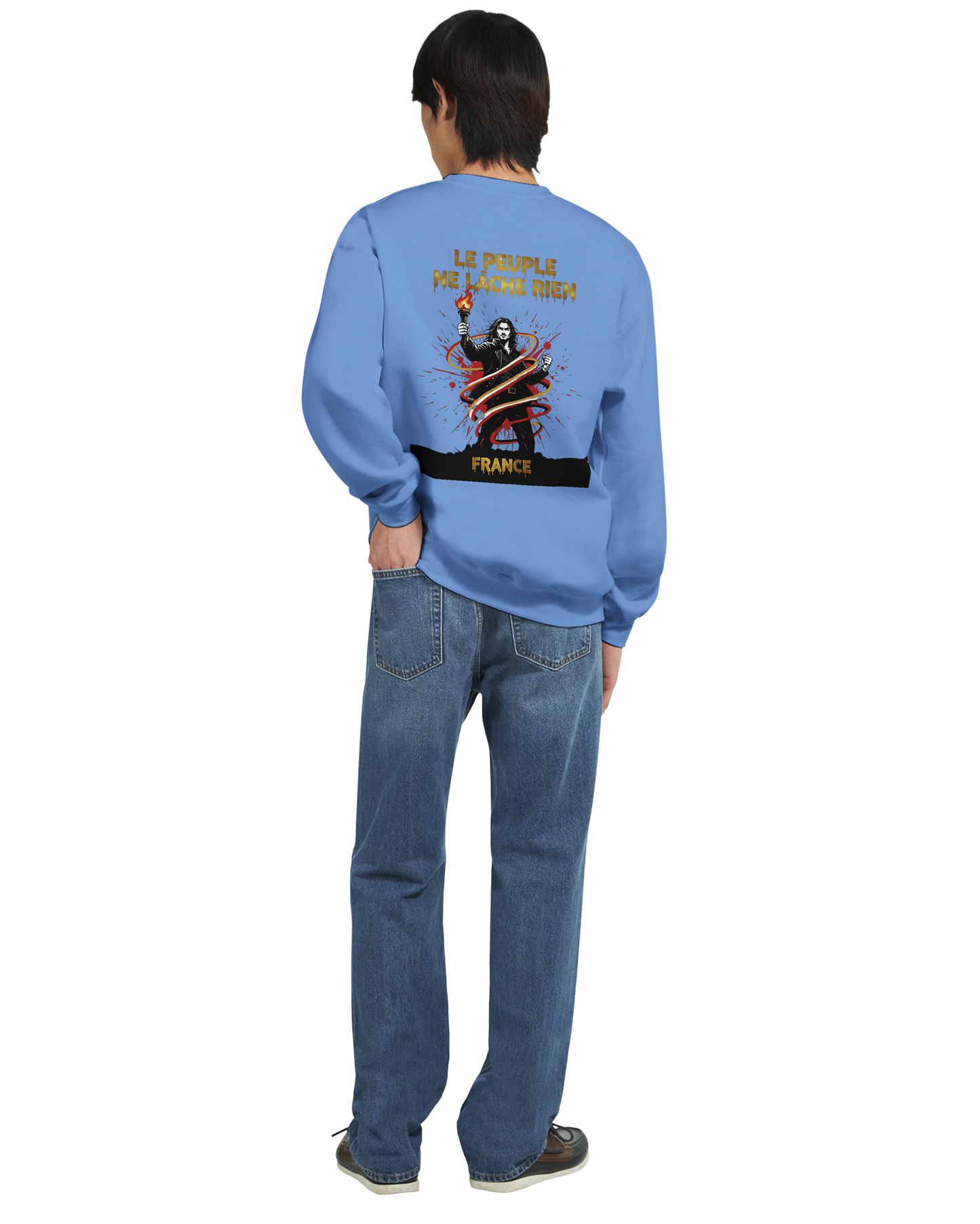 Sweatshirt "Le peuple lâche rien" French Style Classic Crewneck | Gildan® 18000