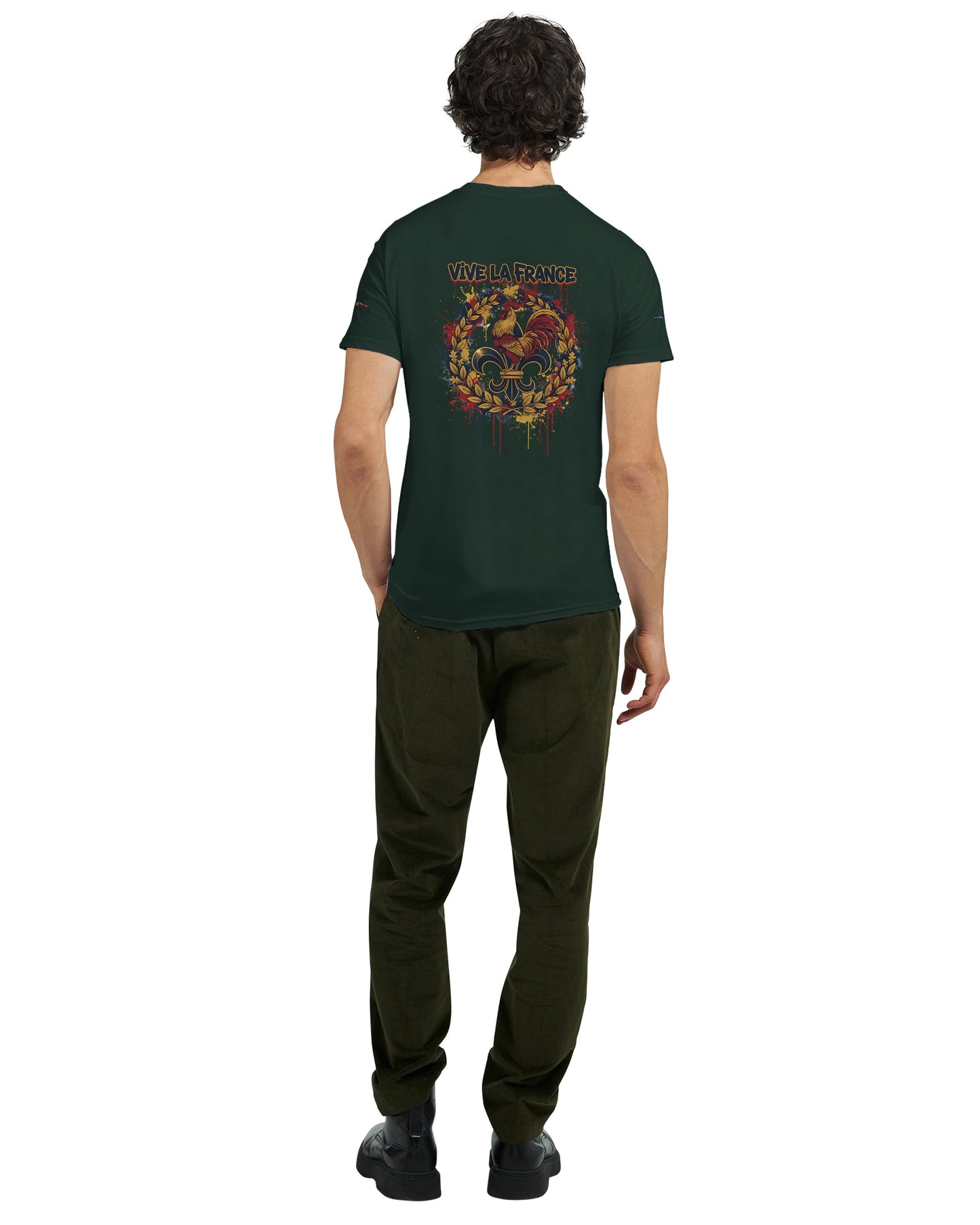 T-Shirt vive la France Herren dick Rundhals | Gildan® 5000