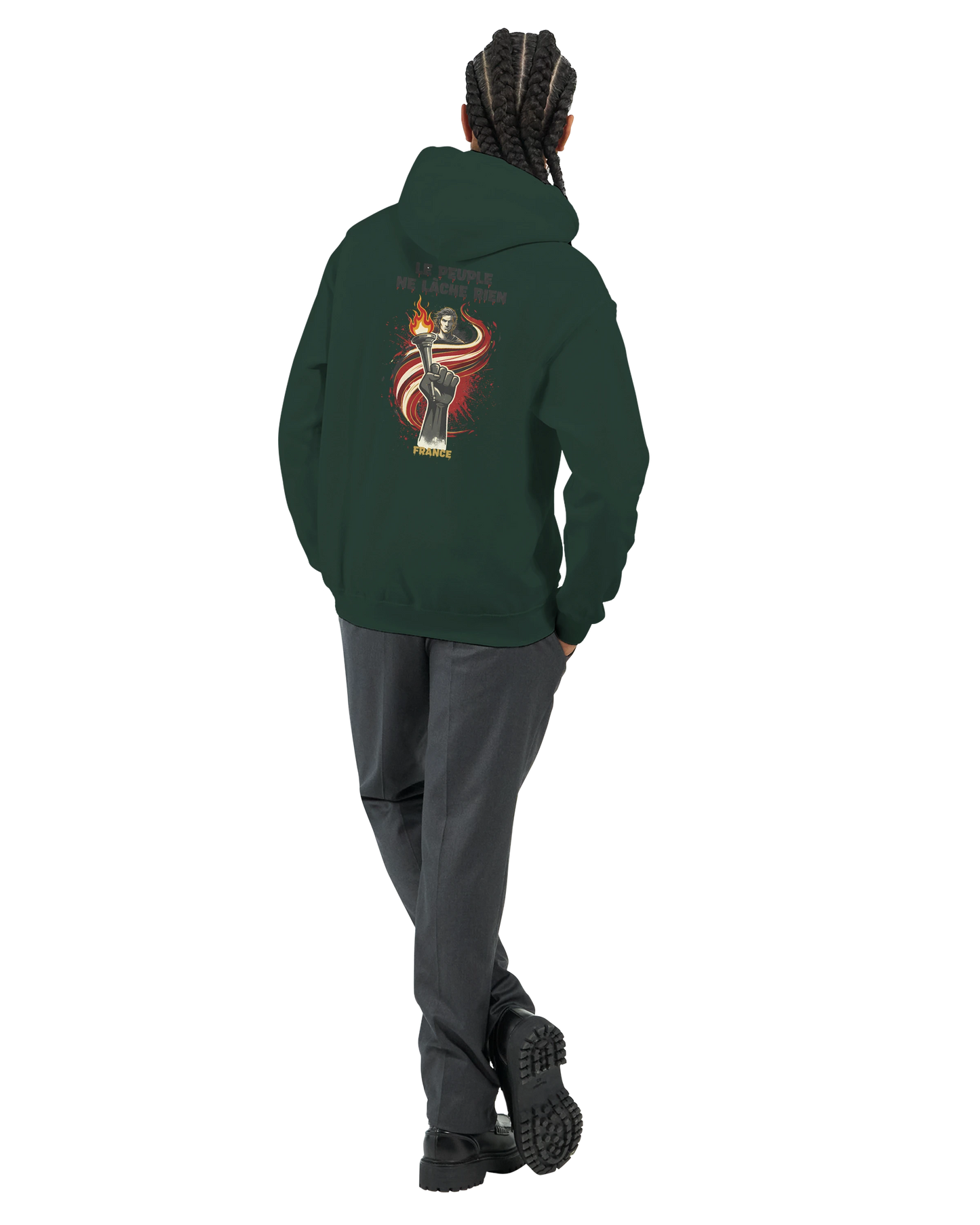 "The people don't give up" hoodie - classic French style for men | Gildan® 18500