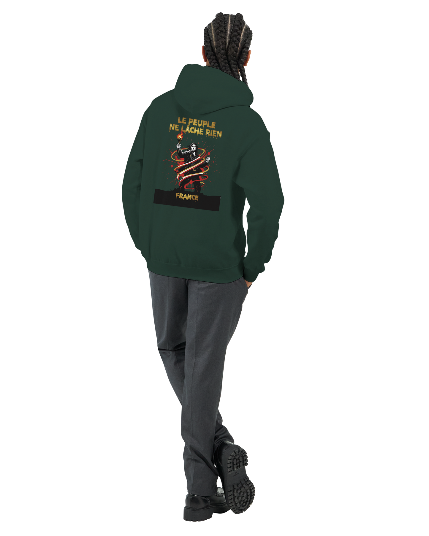 "The people don't give up" hoodie - classic French style for men | Gildan® 18500