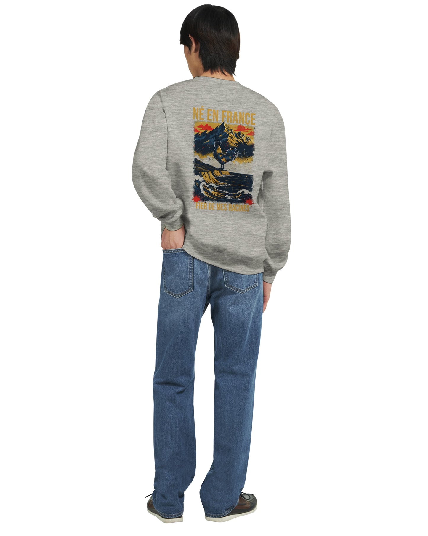 Sweat-shirt Homme Né en France - Confort Premium et Coupe Classique