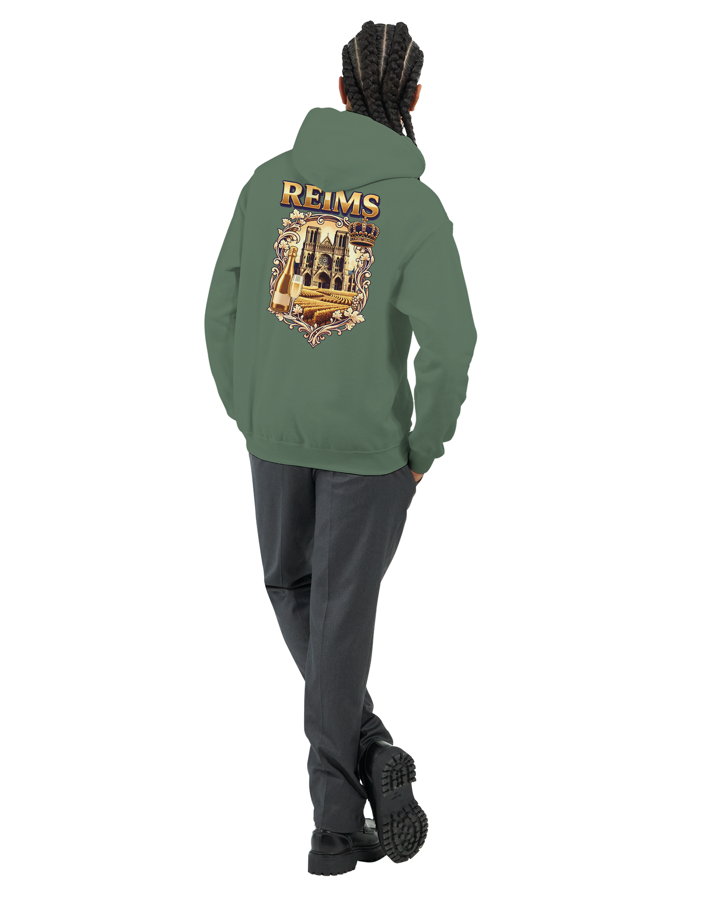 Sweat à capuche Reims – Hoodie unisexe classique style ville de France