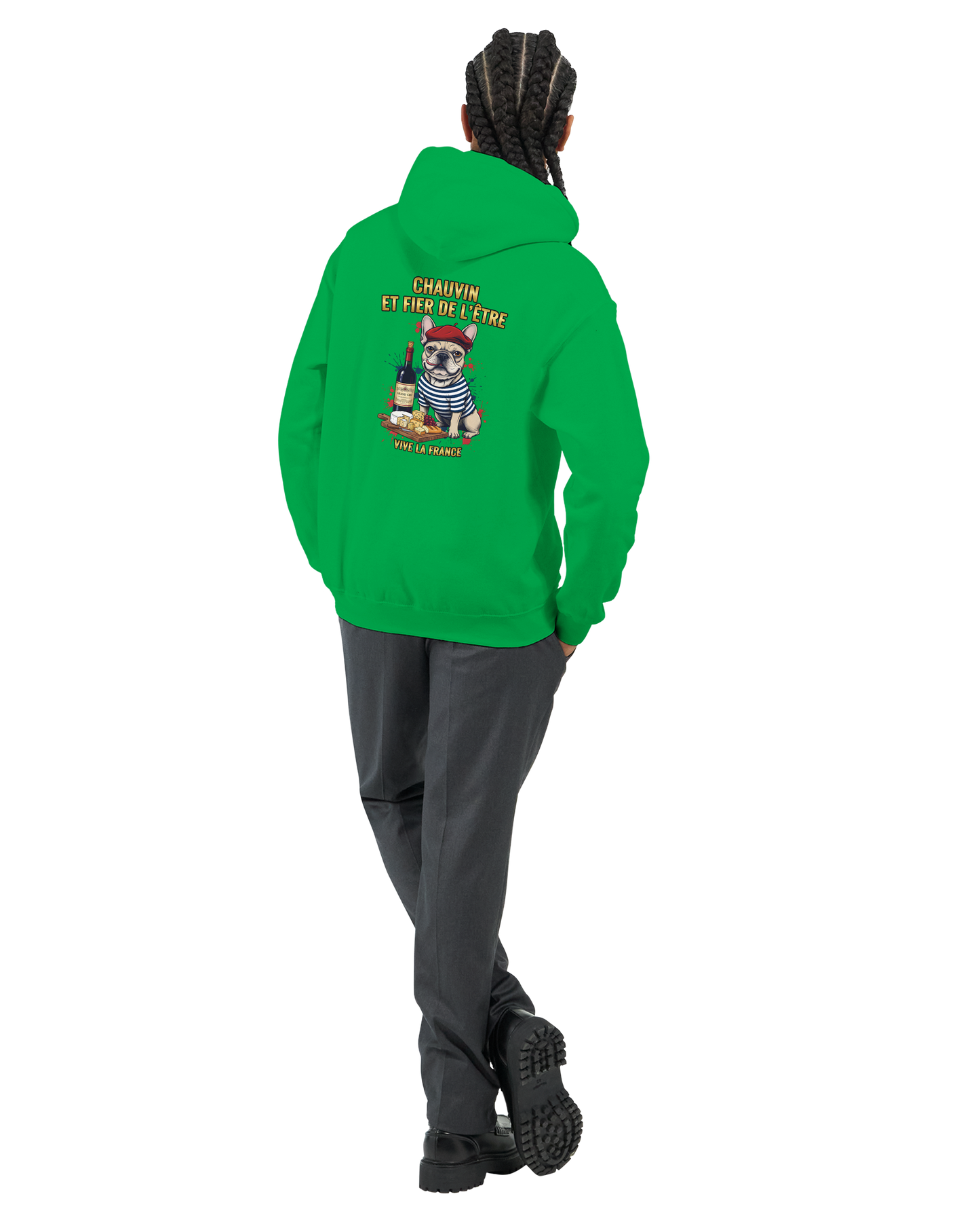 Klassischer französischer Hoodie "Chauvinistisch und stolz darauf, ein Mann zu sein" | Gildan® 18500