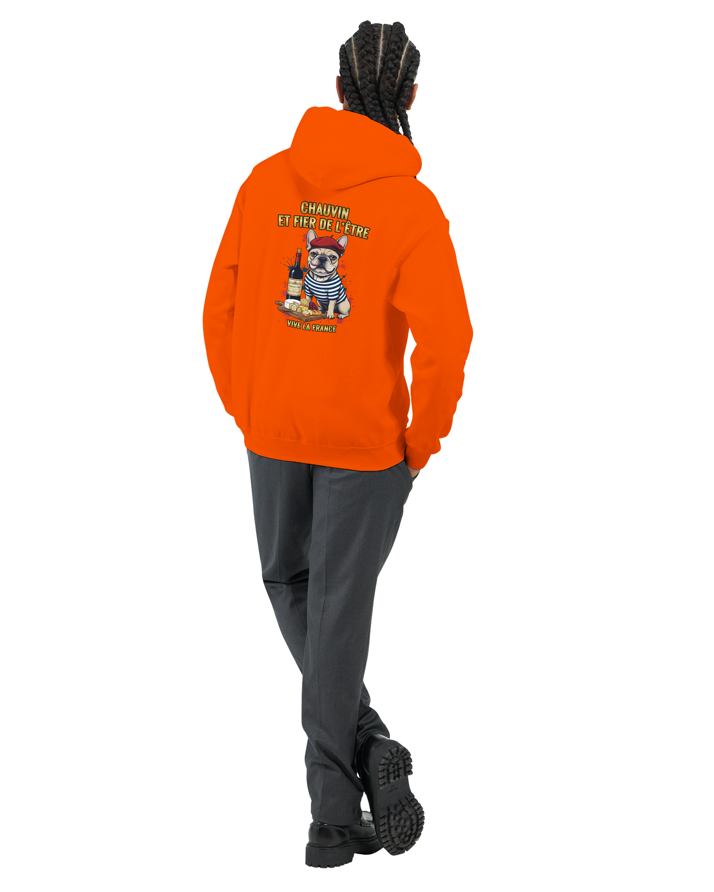 Klassischer französischer Hoodie "Chauvinistisch und stolz darauf, ein Mann zu sein" | Gildan® 18500