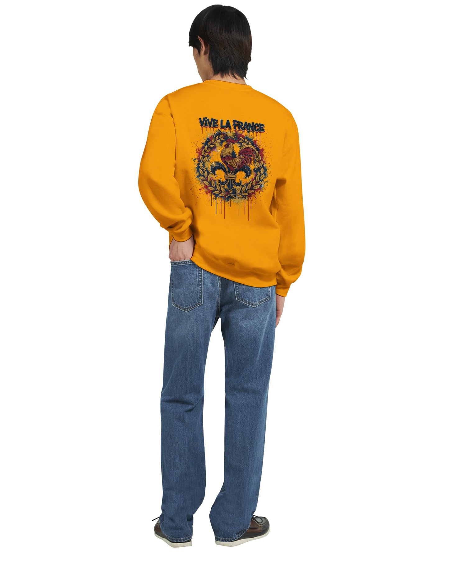 Sweat-shirt Vive la France pour Homme – Sweat à Capuche en Coton Premium