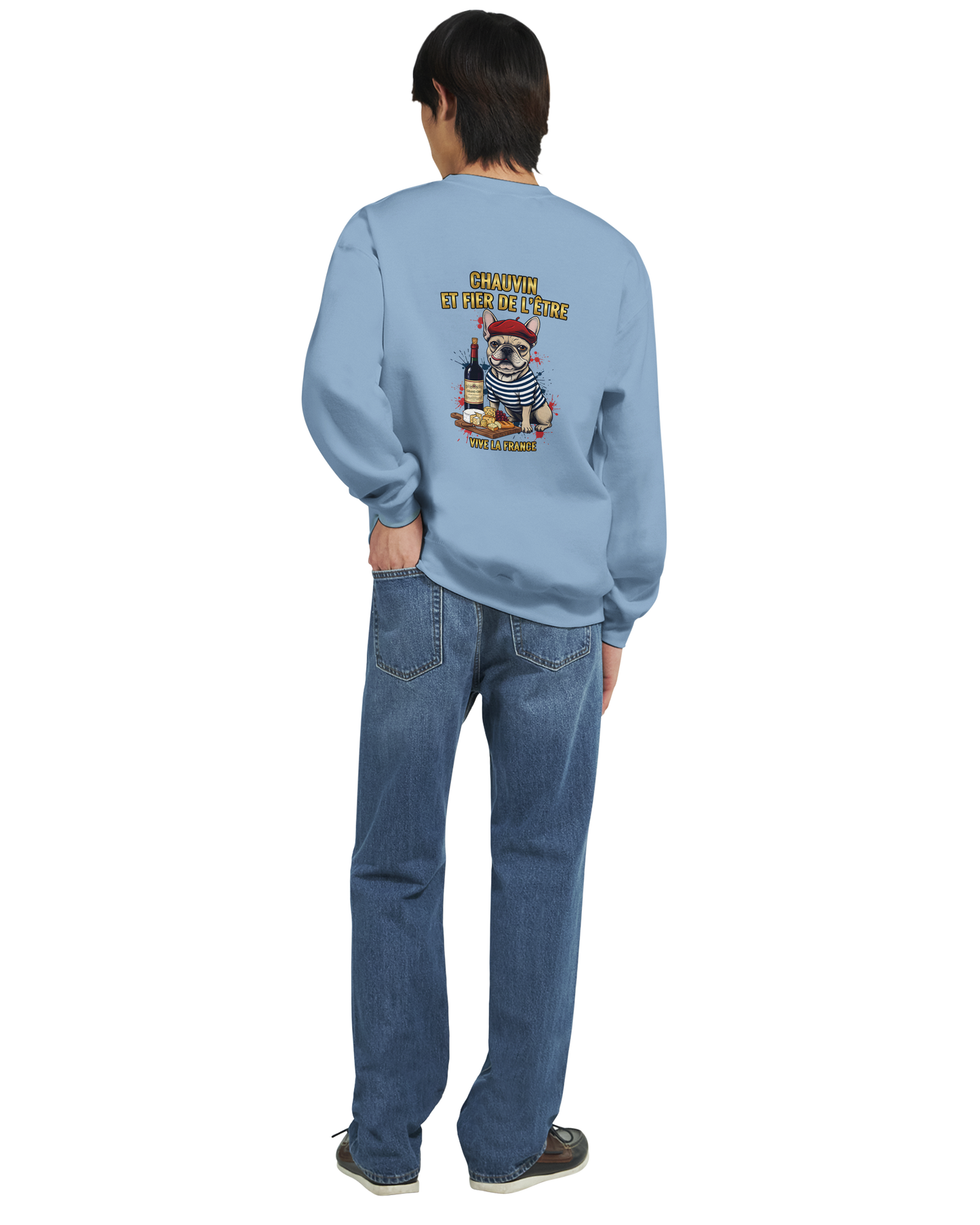 Sweatshirt „Chauvin und stolz darauf zu sein“ im klassischen französischen Rundhals-Stil | Gildan® 18000