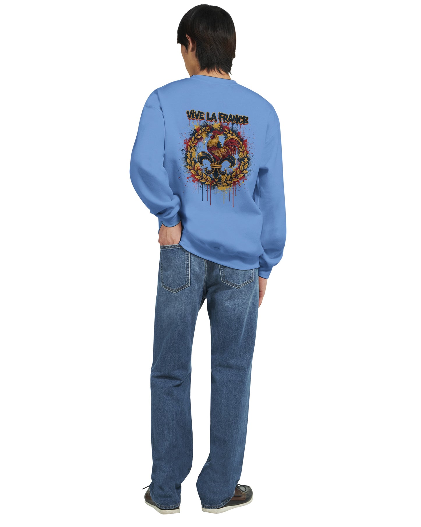 Sweat-shirt Vive la France pour Homme – Sweat à Capuche en Coton Premium