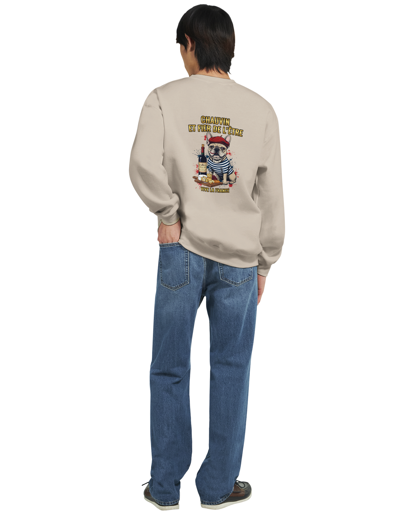 Sweatshirt „Chauvin und stolz darauf zu sein“ im klassischen französischen Rundhals-Stil | Gildan® 18000