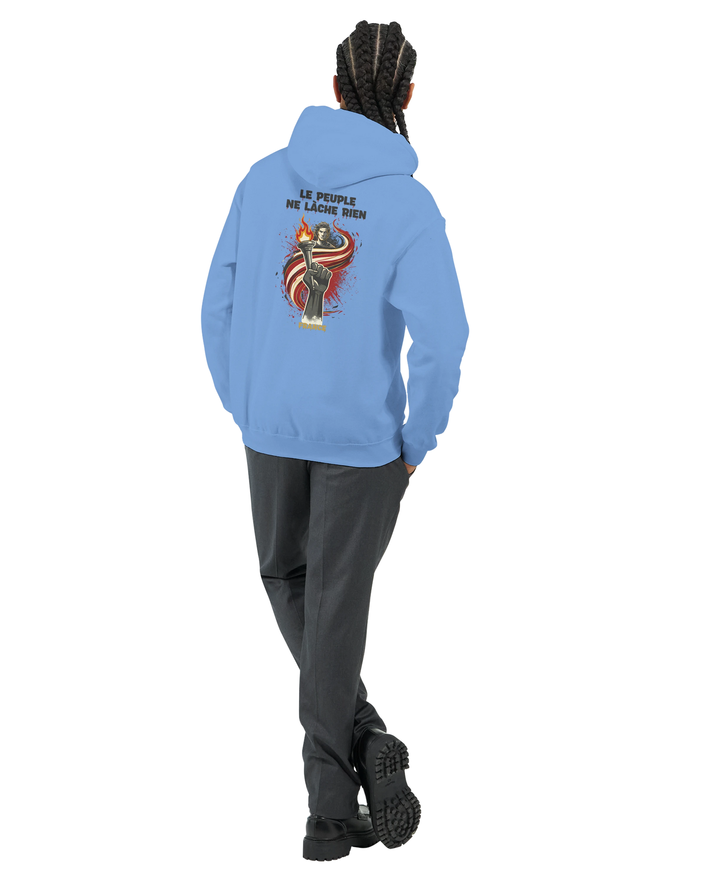 "The people don't give up" hoodie - classic French style for men | Gildan® 18500