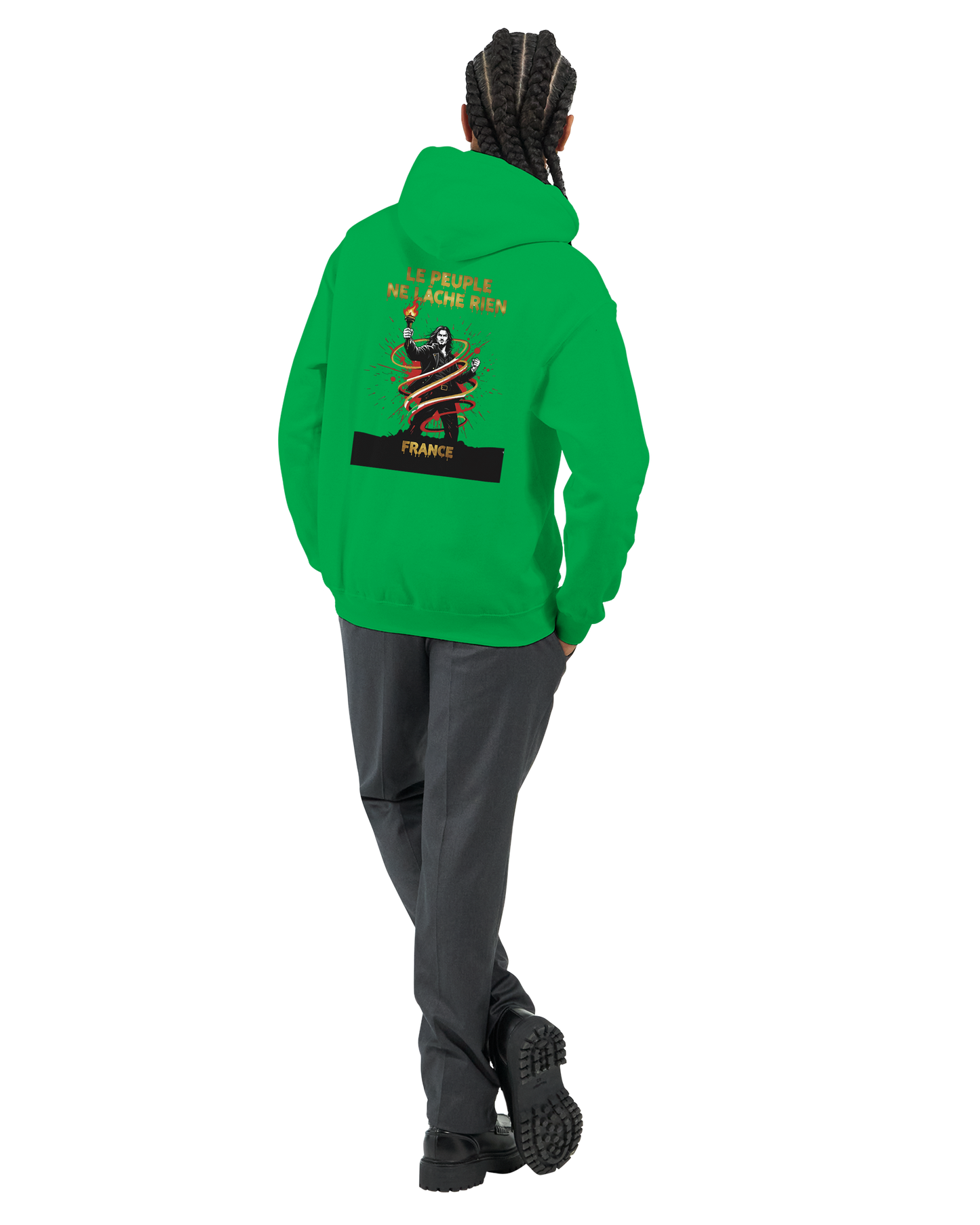 "The people don't give up" hoodie - classic French style for men | Gildan® 18500