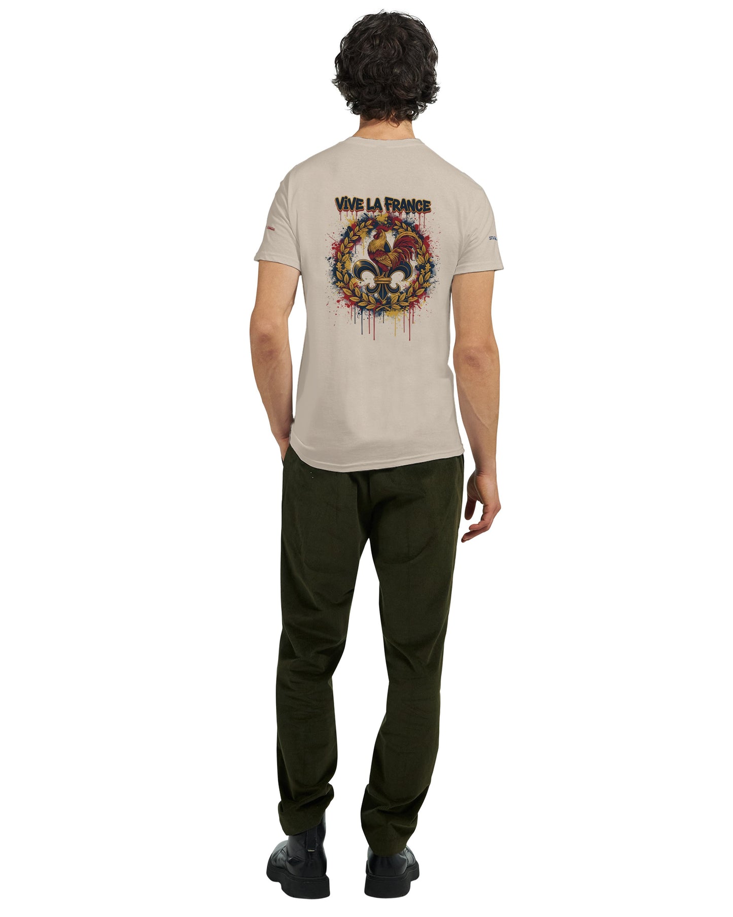 T-Shirt vive la France Herren dick Rundhals | Gildan® 5000