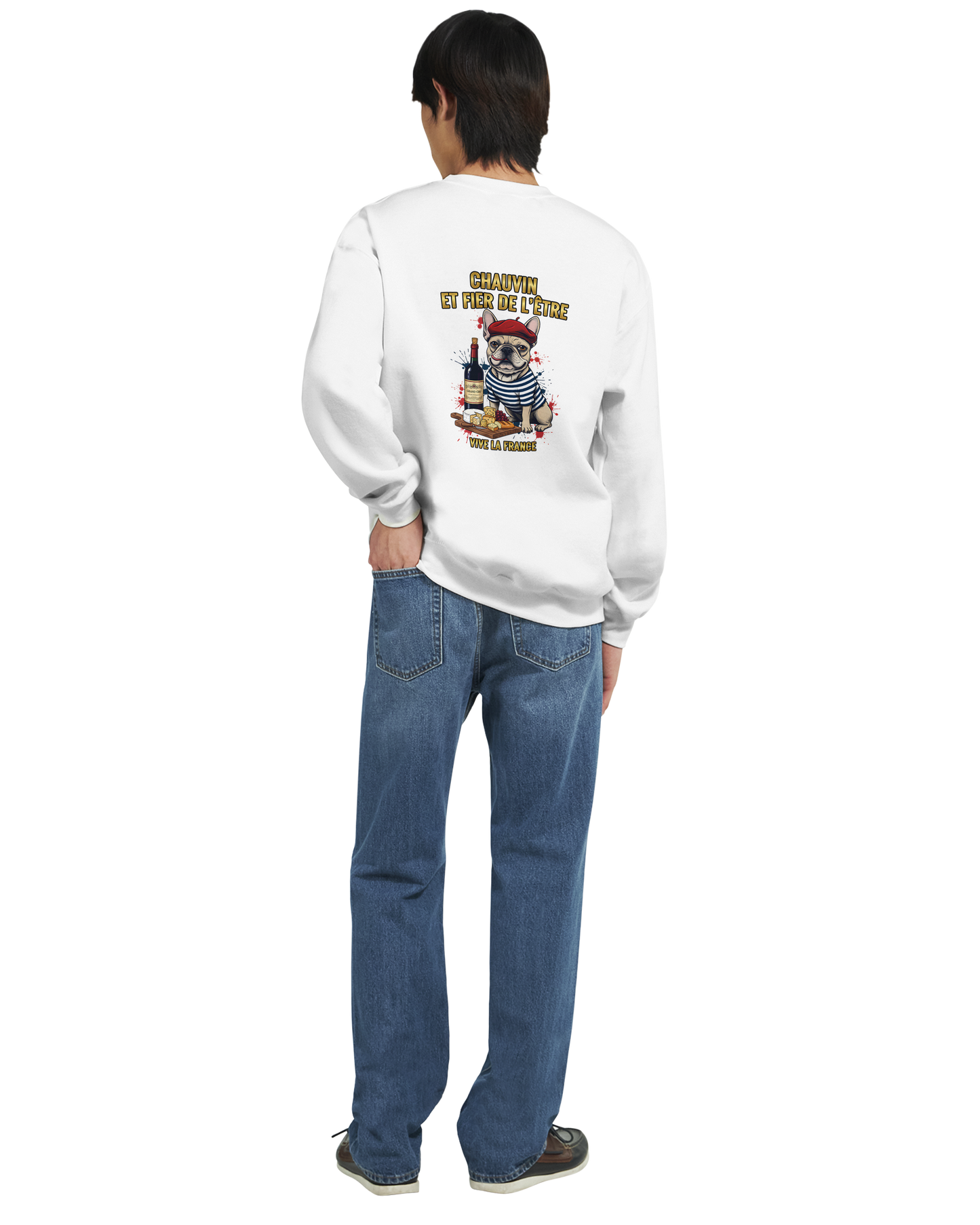 Sweatshirt „Chauvin und stolz darauf zu sein“ im klassischen französischen Rundhals-Stil | Gildan® 18000