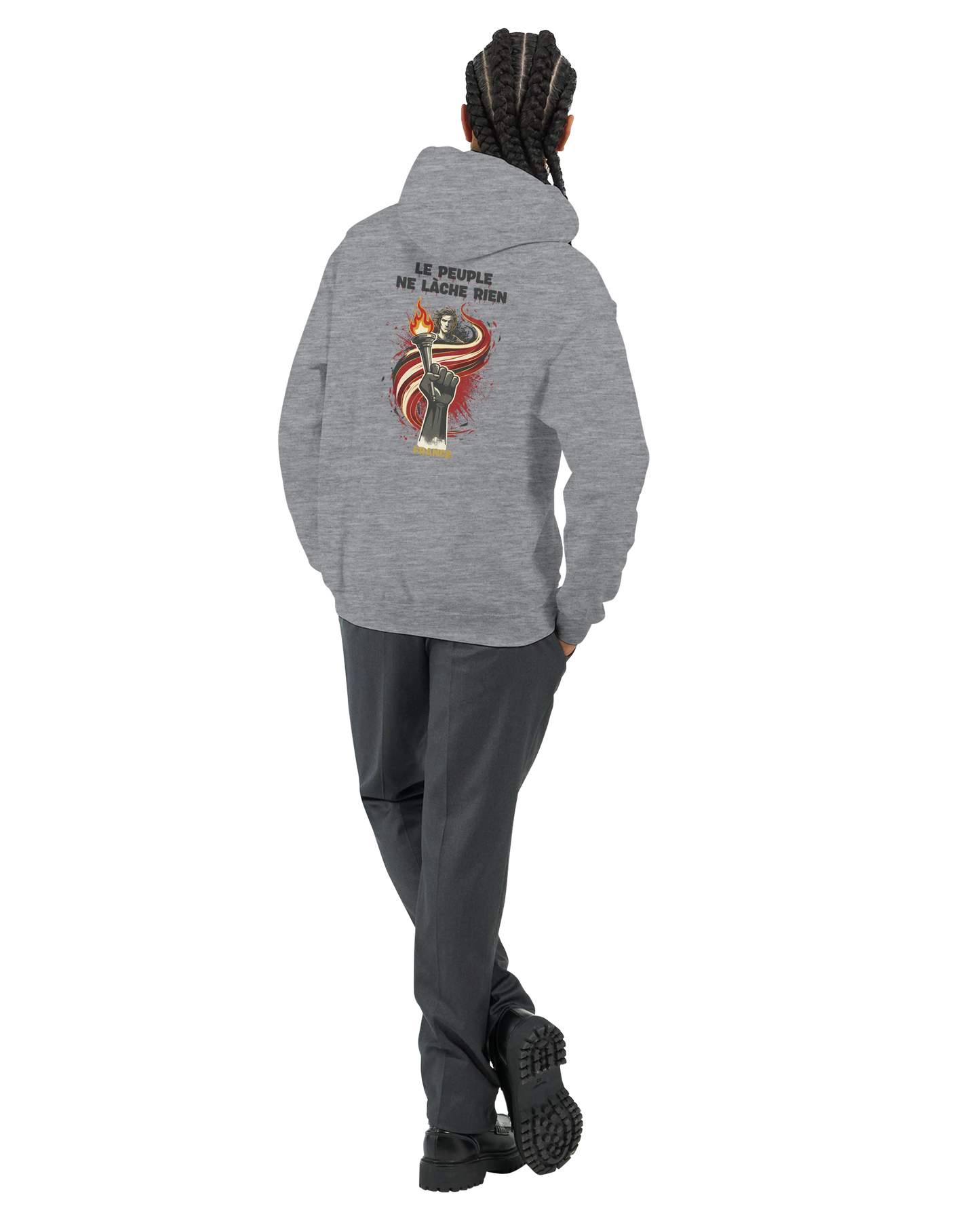 "The people don't give up" hoodie - classic French style for men | Gildan® 18500