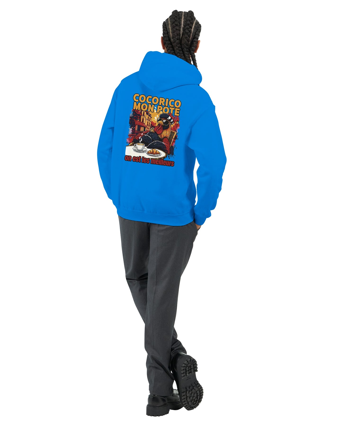 Herren-Kapuzenpullover „Cocorico, wir sind die Besten“ klassisch | Gildan® 18500