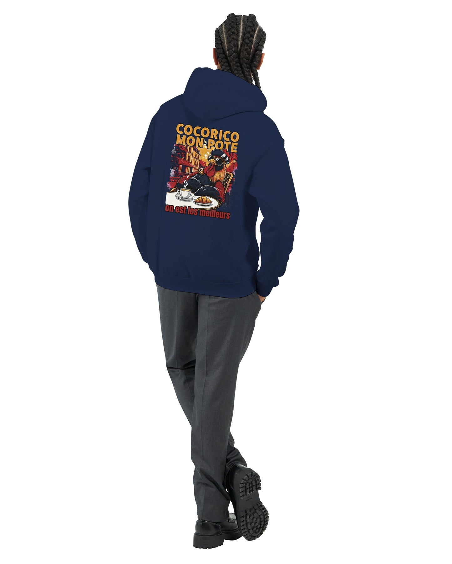 Herren-Kapuzenpullover „Cocorico, wir sind die Besten“ klassisch | Gildan® 18500