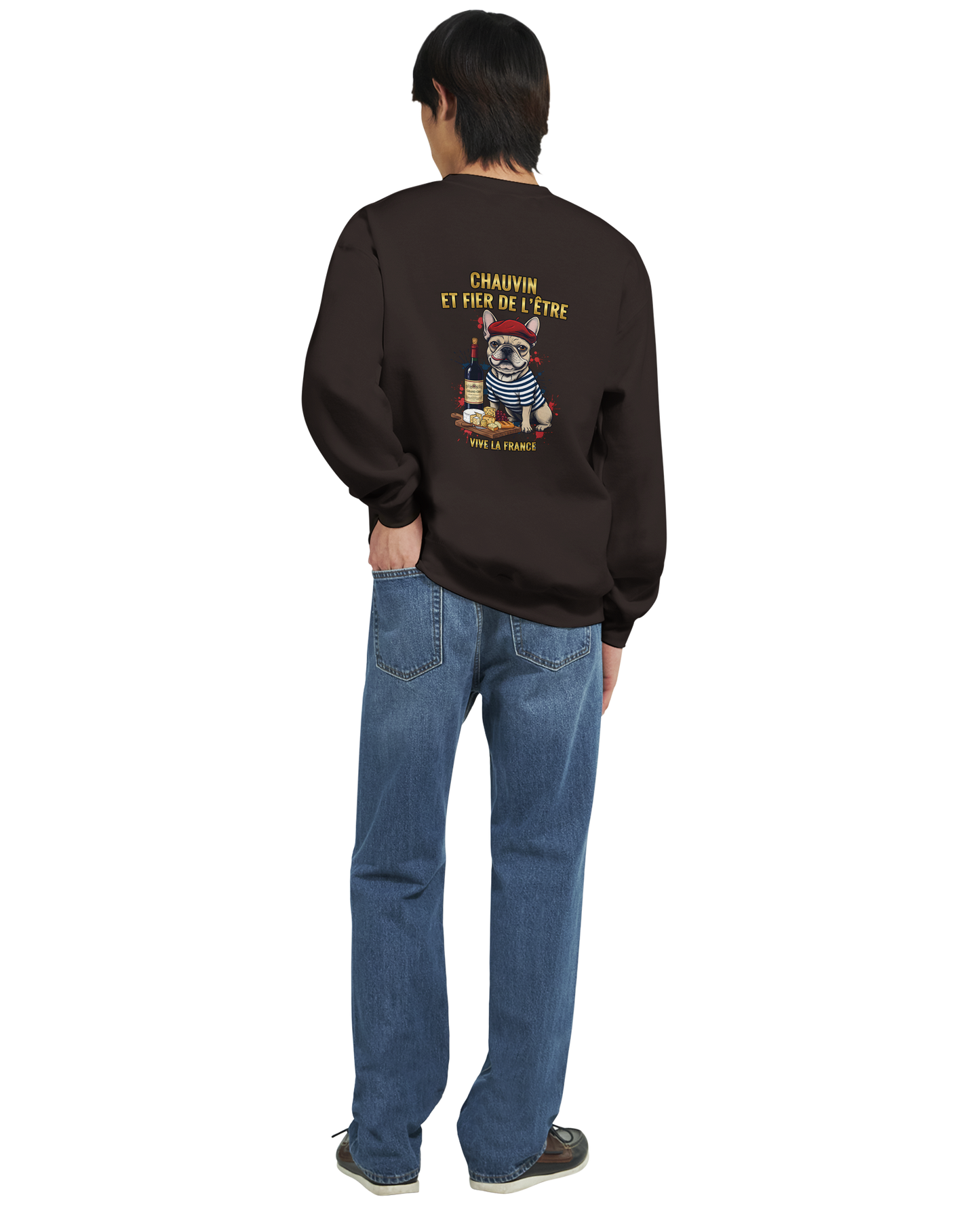 Sweatshirt „Chauvin und stolz darauf zu sein“ im klassischen französischen Rundhals-Stil | Gildan® 18000