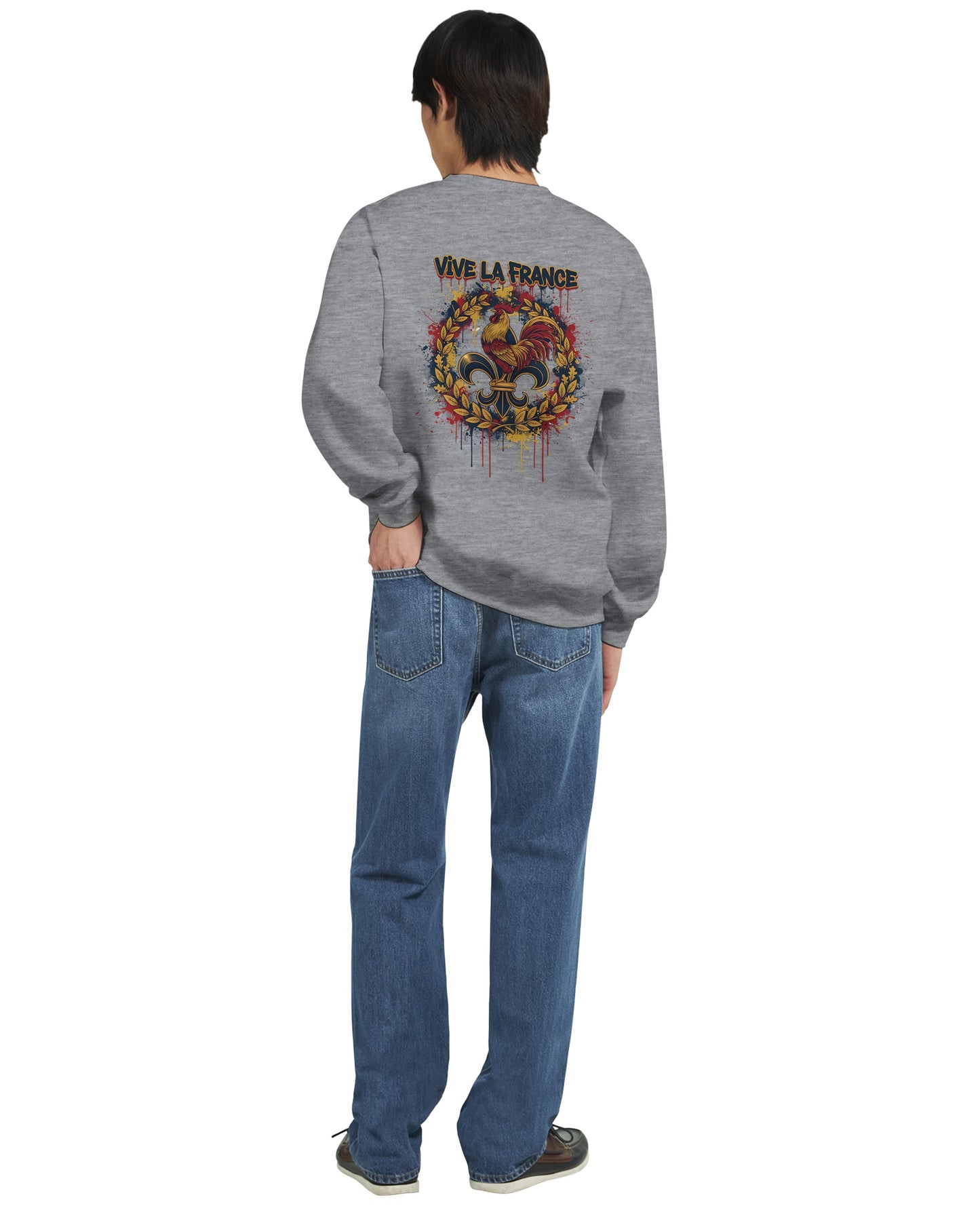 Sweat-shirt Vive la France pour Homme – Sweat à Capuche en Coton Premium