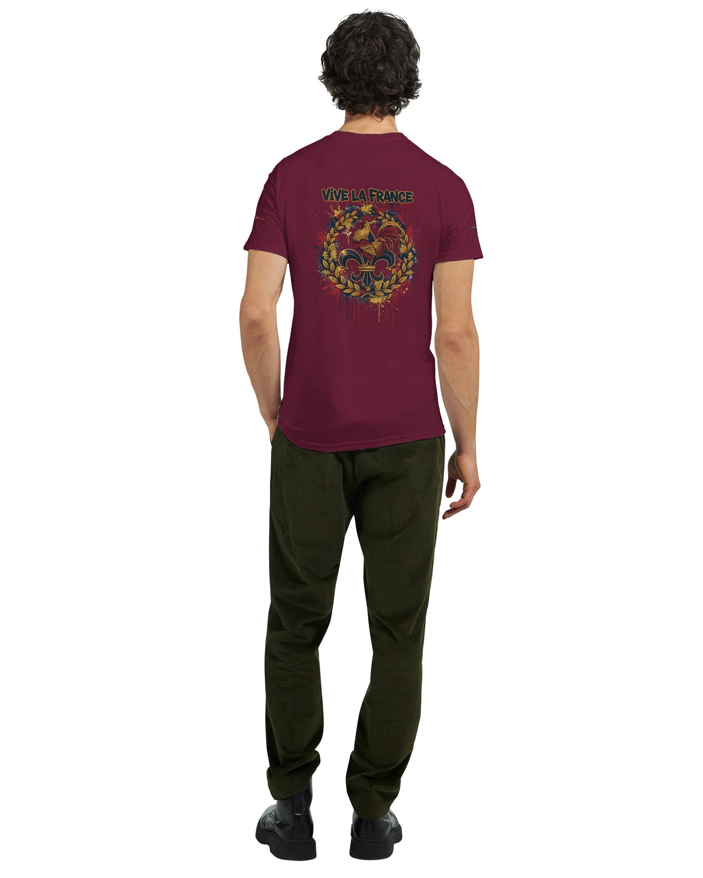 T-Shirt vive la France Herren dick Rundhals | Gildan® 5000