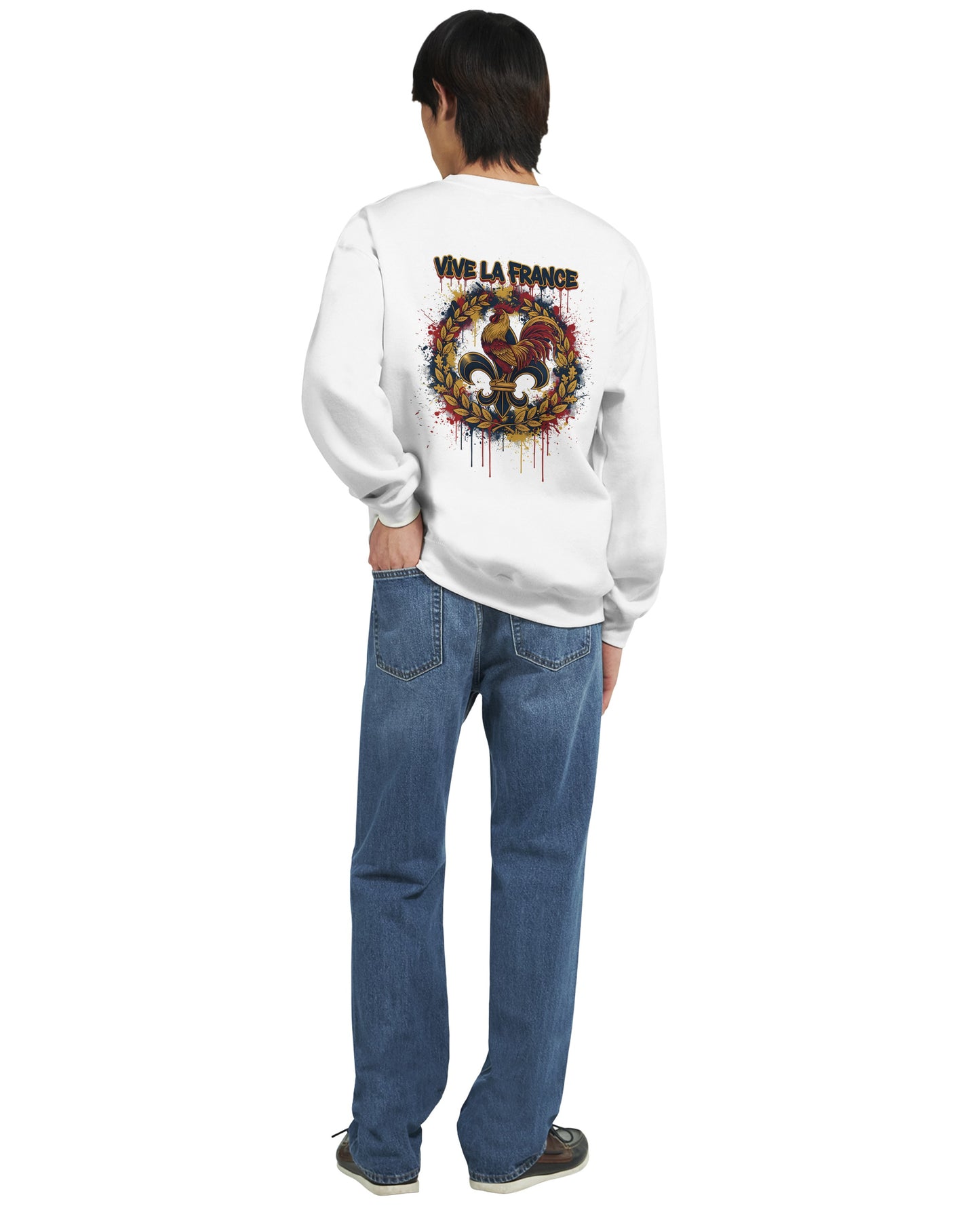 Sweat-shirt Vive la France pour Homme – Sweat à Capuche en Coton Premium