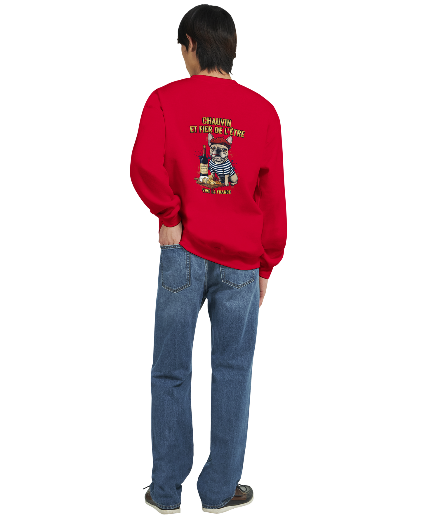 Sweatshirt „Chauvin und stolz darauf zu sein“ im klassischen französischen Rundhals-Stil | Gildan® 18000