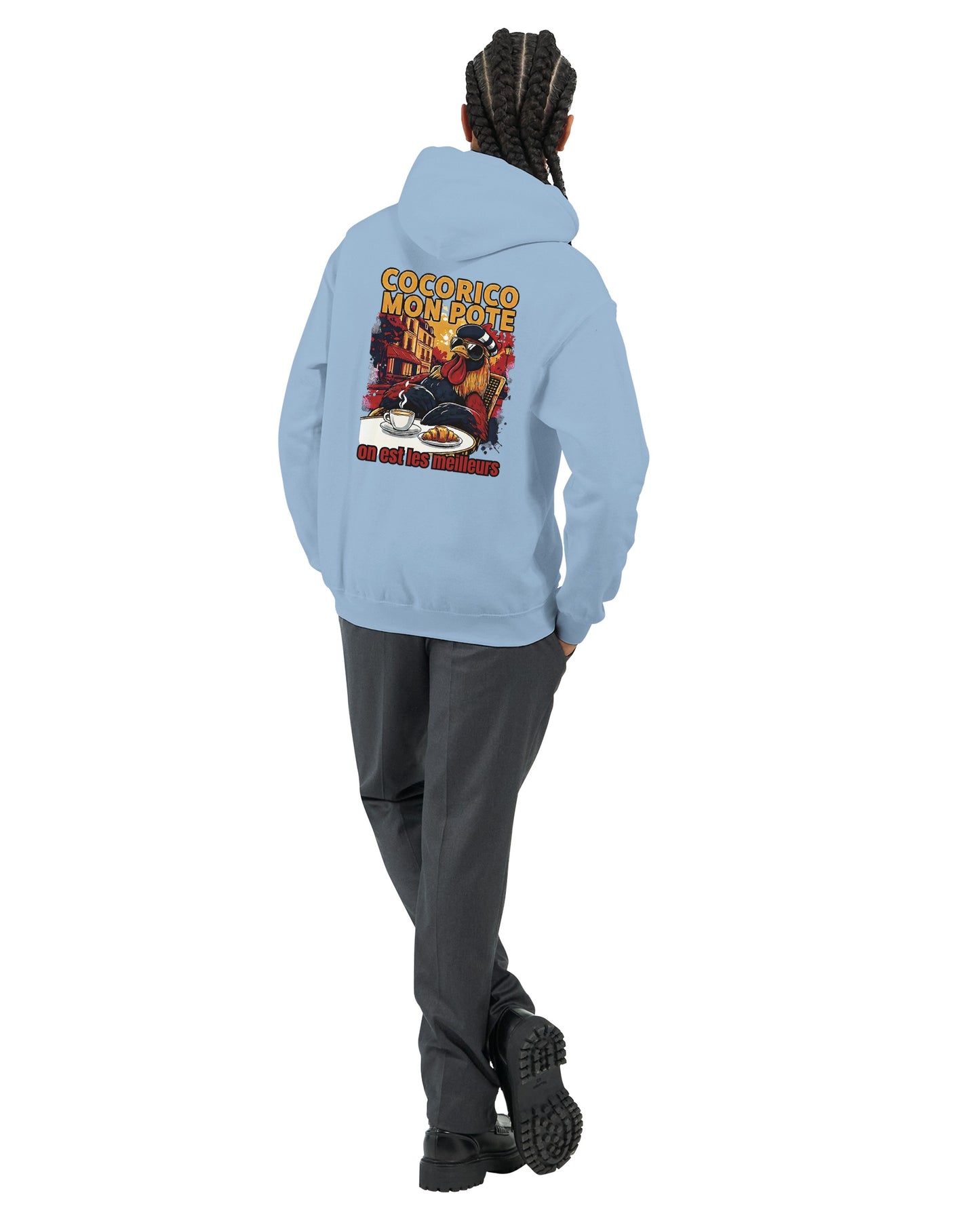 Herren-Kapuzenpullover „Cocorico, wir sind die Besten“ klassisch | Gildan® 18500