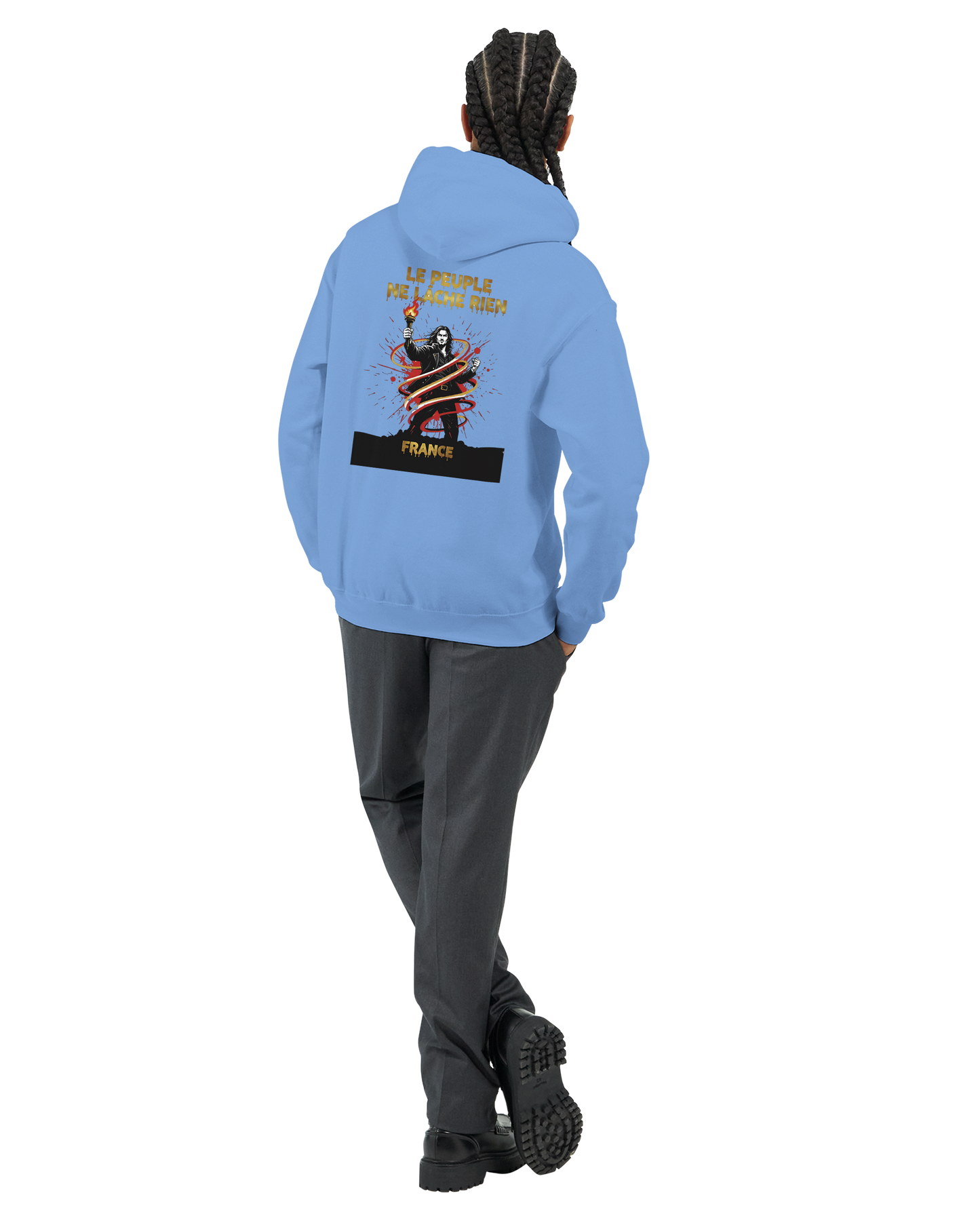 "The people don't give up" hoodie - classic French style for men | Gildan® 18500