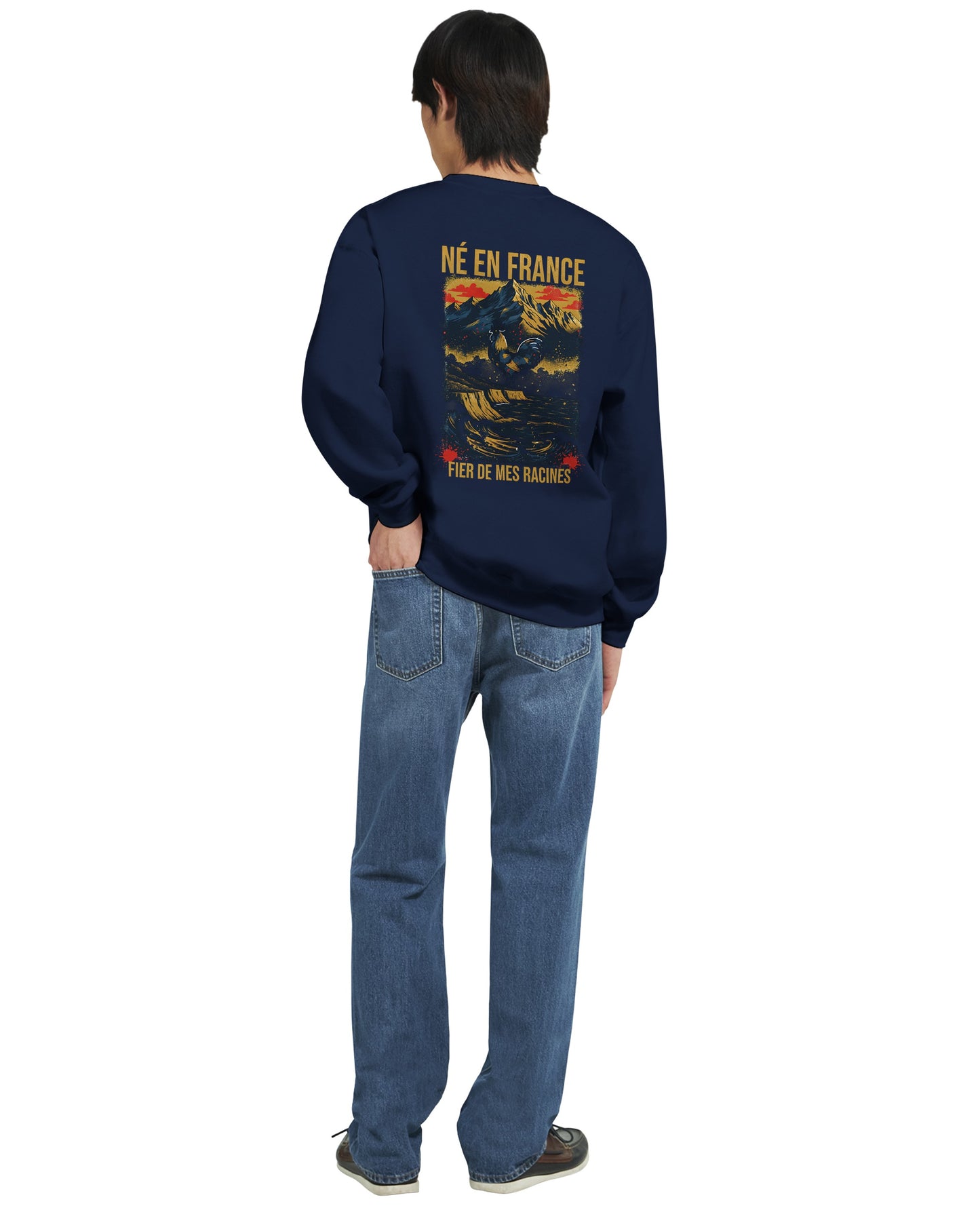 Sweat-shirt Homme Né en France - Confort Premium et Coupe Classique