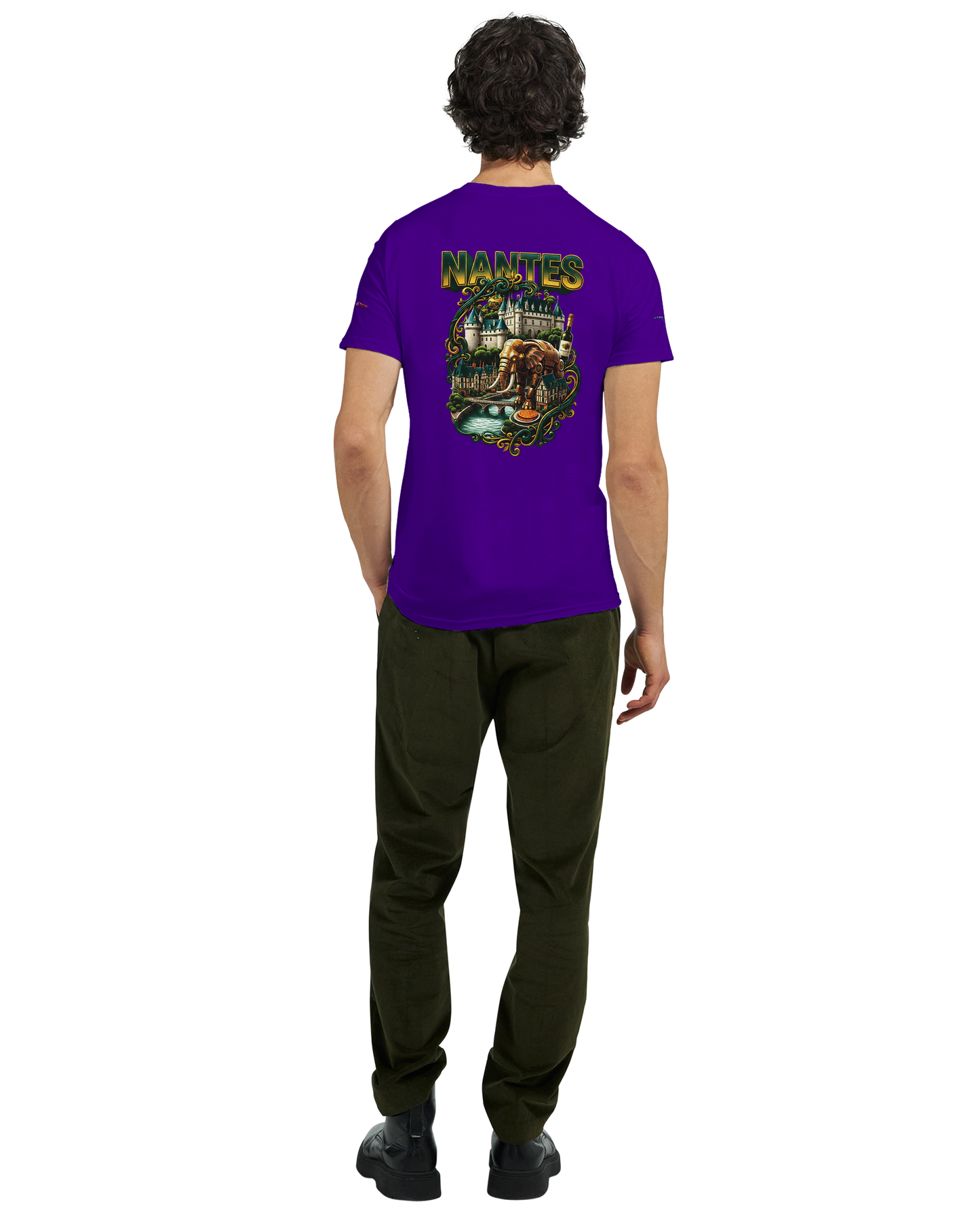 Unisex T-Shirt Nantes Stadt Frankreich | dickes Rundhals-T-Shirt | Gildan® 5000