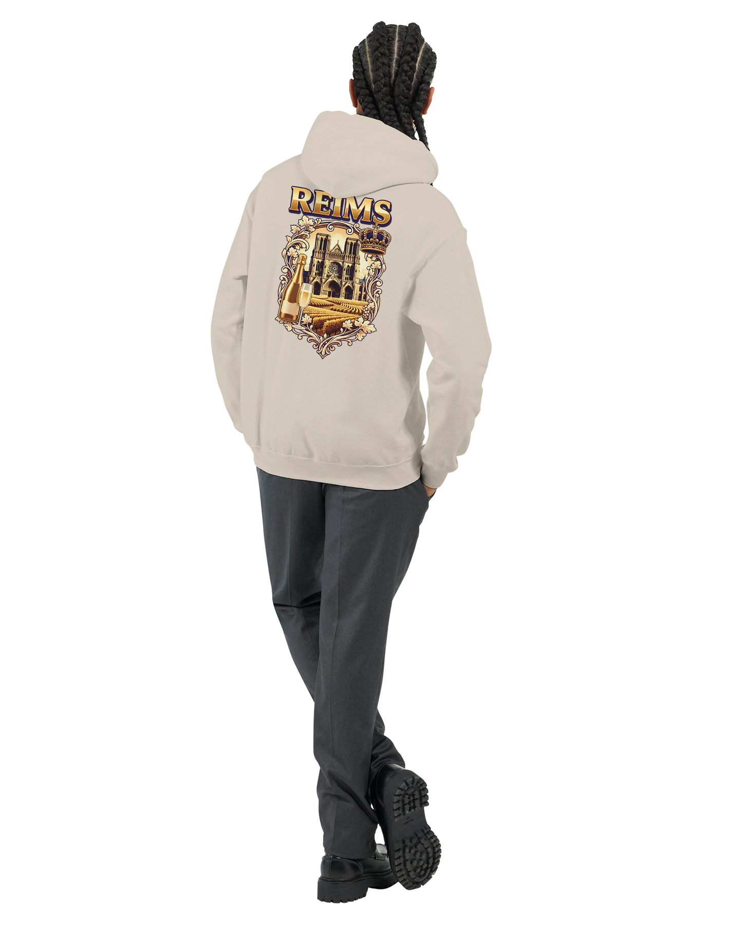 Sweat à capuche Reims – Hoodie unisexe classique style ville de France