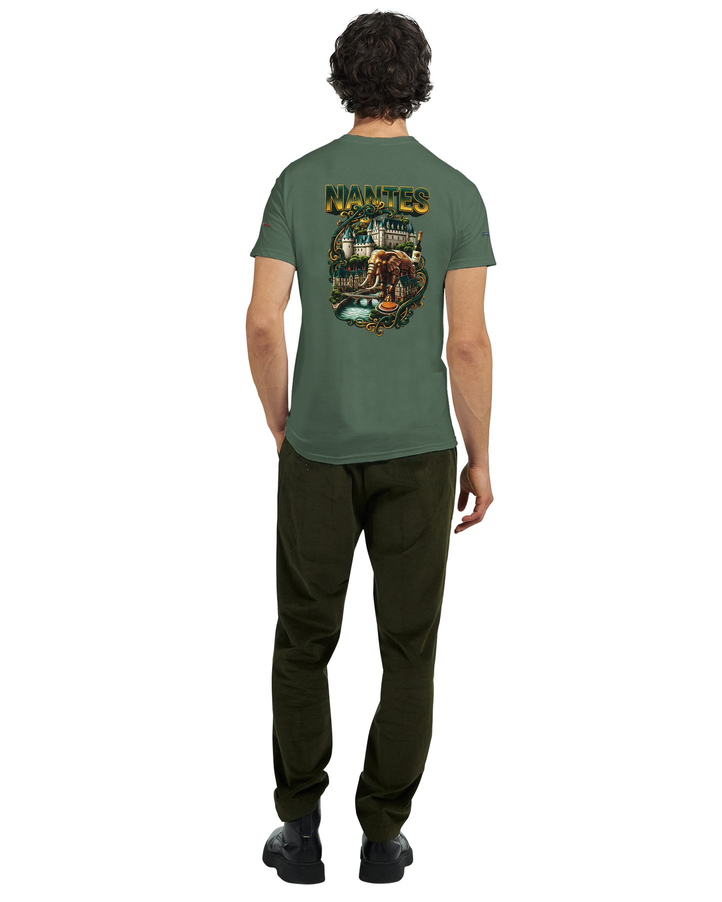 Unisex T-Shirt Nantes Stadt Frankreich | dickes Rundhals-T-Shirt | Gildan® 5000