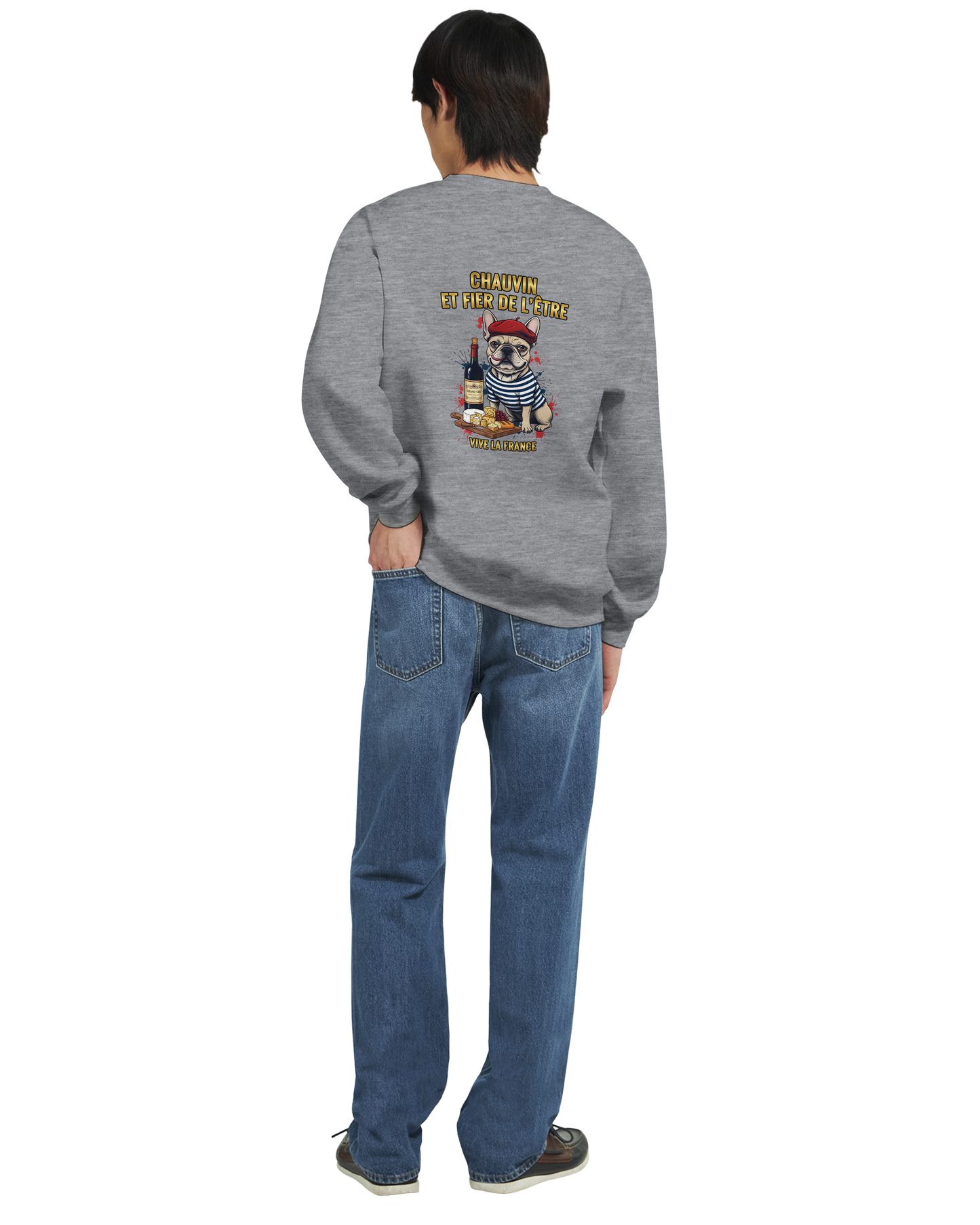 Sweatshirt „Chauvin und stolz darauf zu sein“ im klassischen französischen Rundhals-Stil | Gildan® 18000