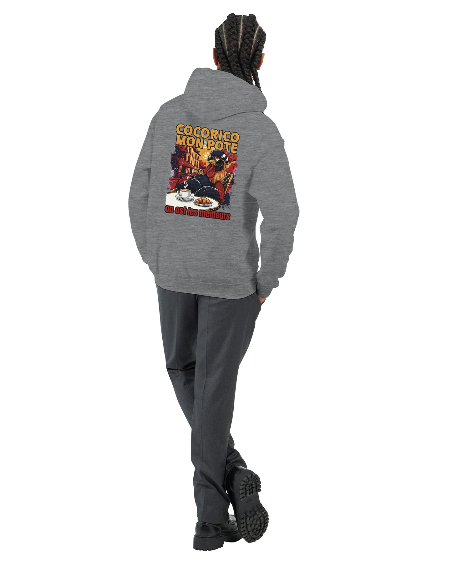 Herren-Kapuzenpullover „Cocorico, wir sind die Besten“ klassisch | Gildan® 18500