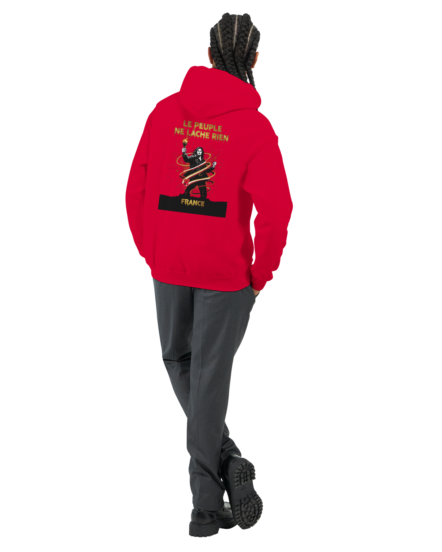 "The people don't give up" hoodie - classic French style for men | Gildan® 18500