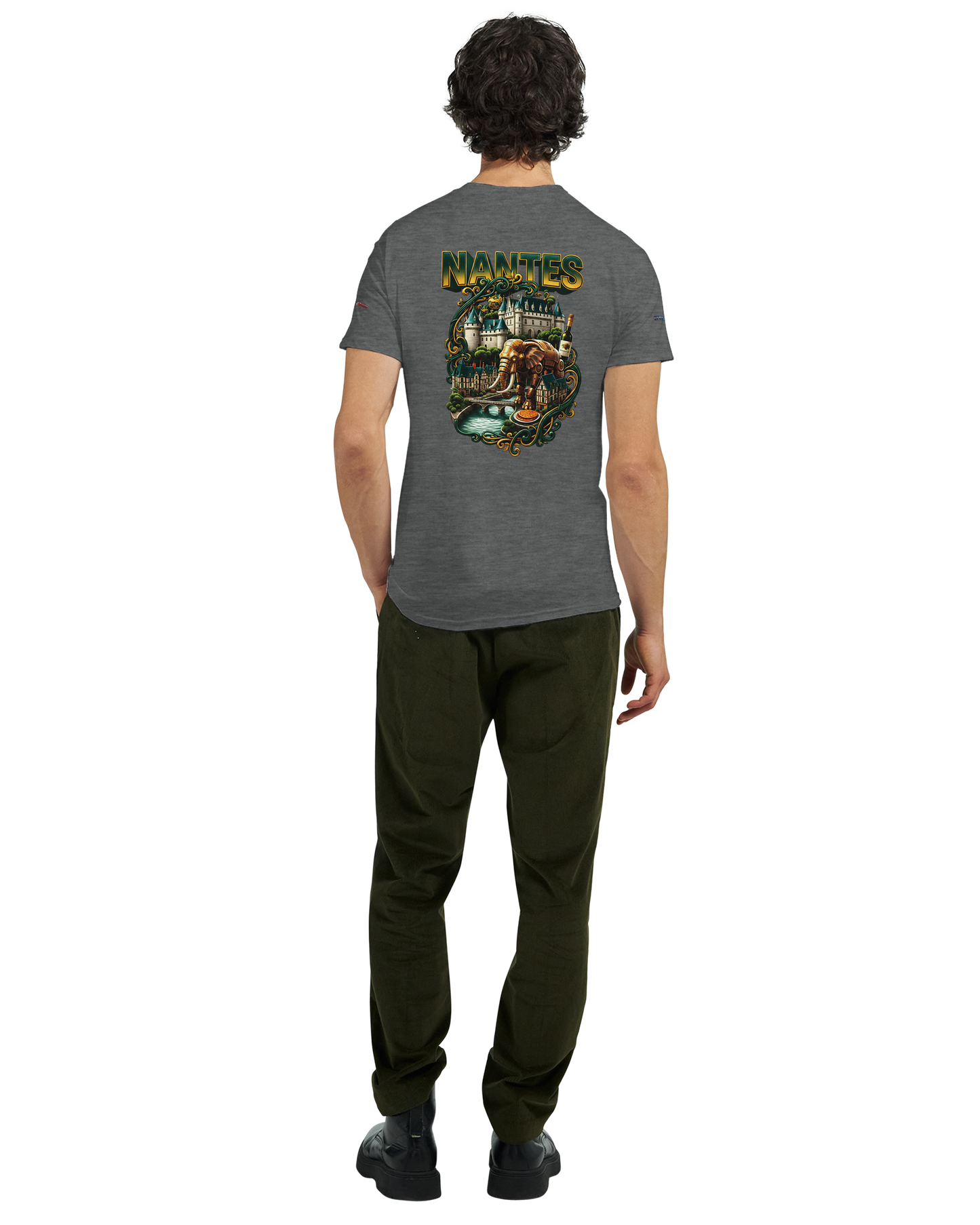 Unisex T-Shirt Nantes Stadt Frankreich | dickes Rundhals-T-Shirt | Gildan® 5000