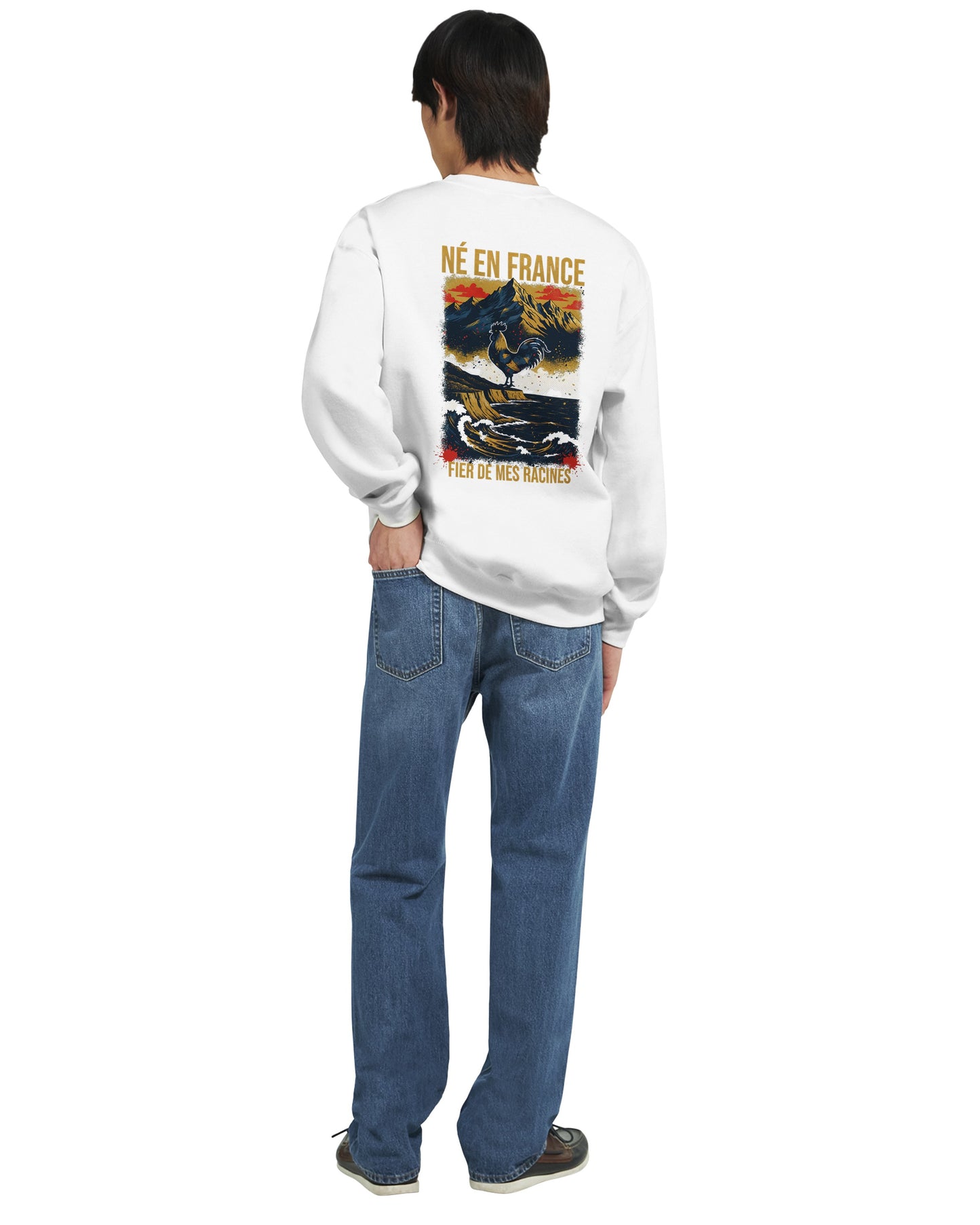 Sweat-shirt Homme Né en France - Confort Premium et Coupe Classique
