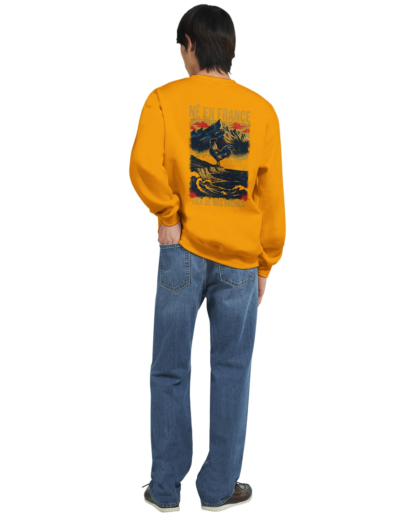 Sweat-shirt Homme Né en France - Confort Premium et Coupe Classique