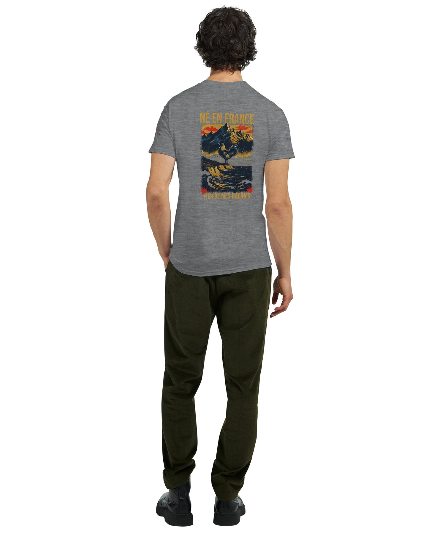 T-Shirt in Frankreich geboren dick rundhals | Gildan® 5000
