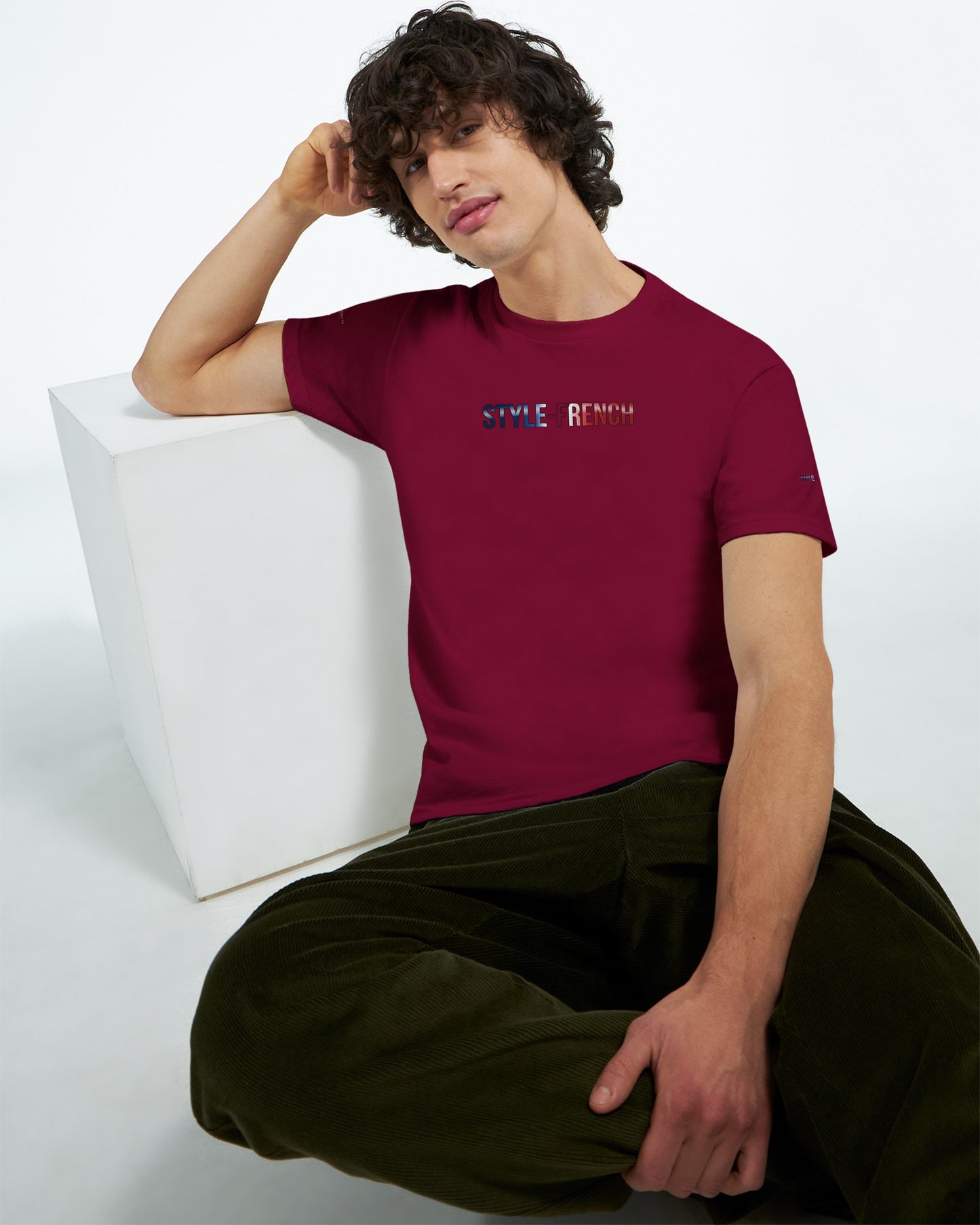 T-Shirt in Frankreich geboren dick rundhals | Gildan® 5000