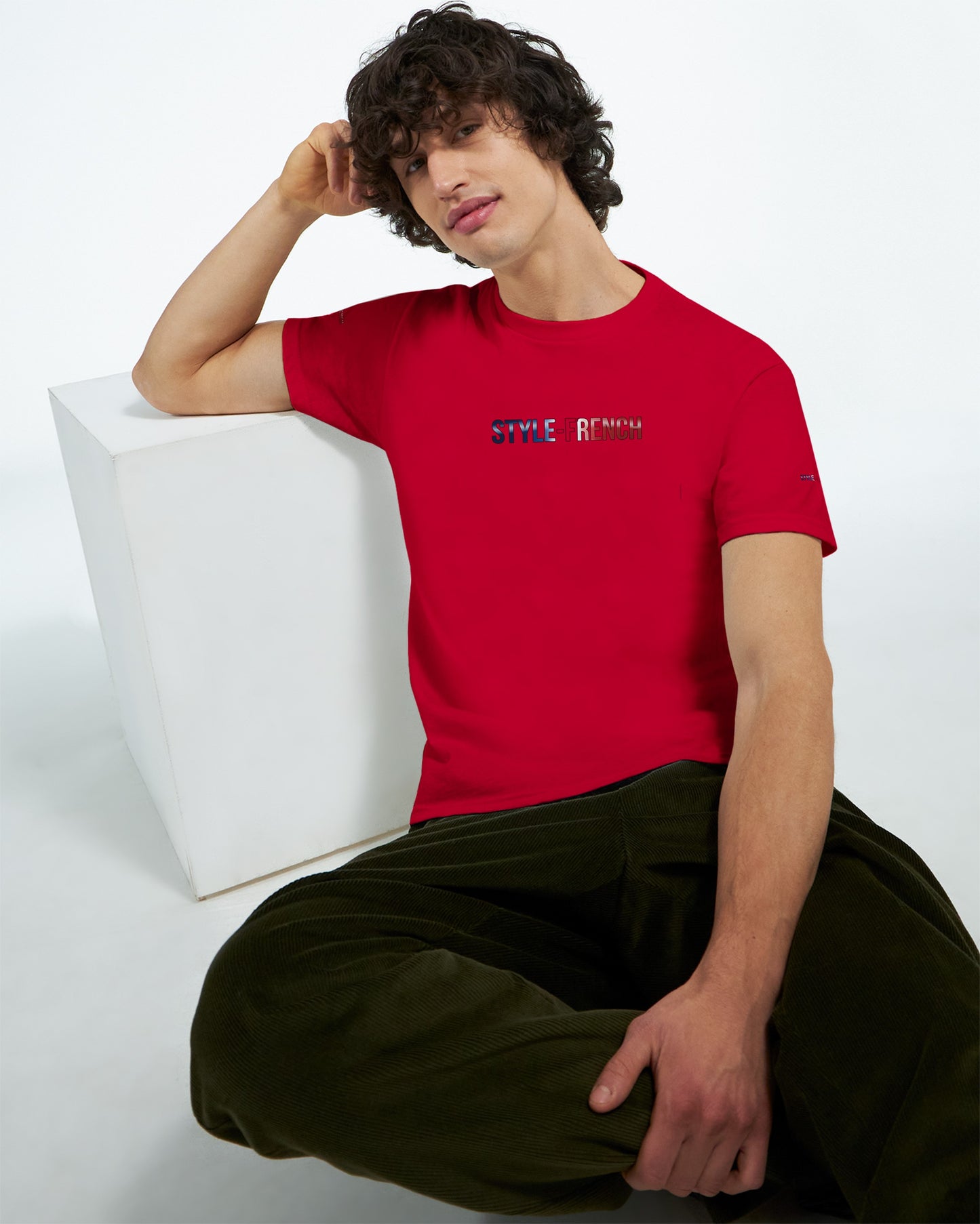 T-Shirt vive la France Herren dick Rundhals | Gildan® 5000