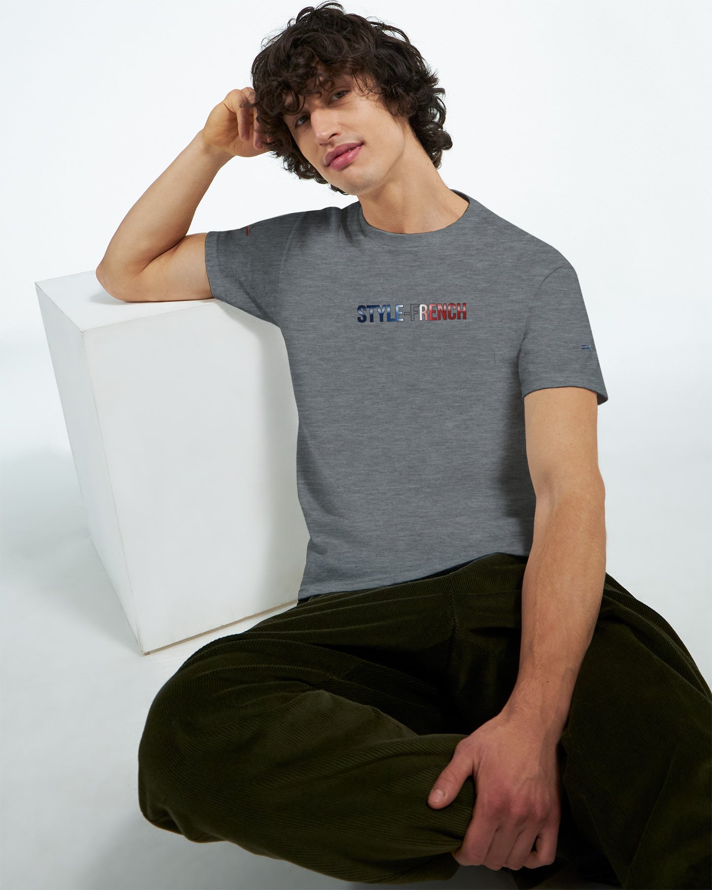 T-Shirt vive la France Herren dick Rundhals | Gildan® 5000