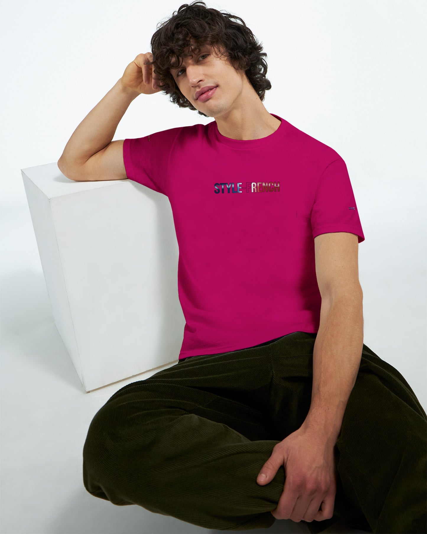T-Shirt vive la France Herren dick Rundhals | Gildan® 5000