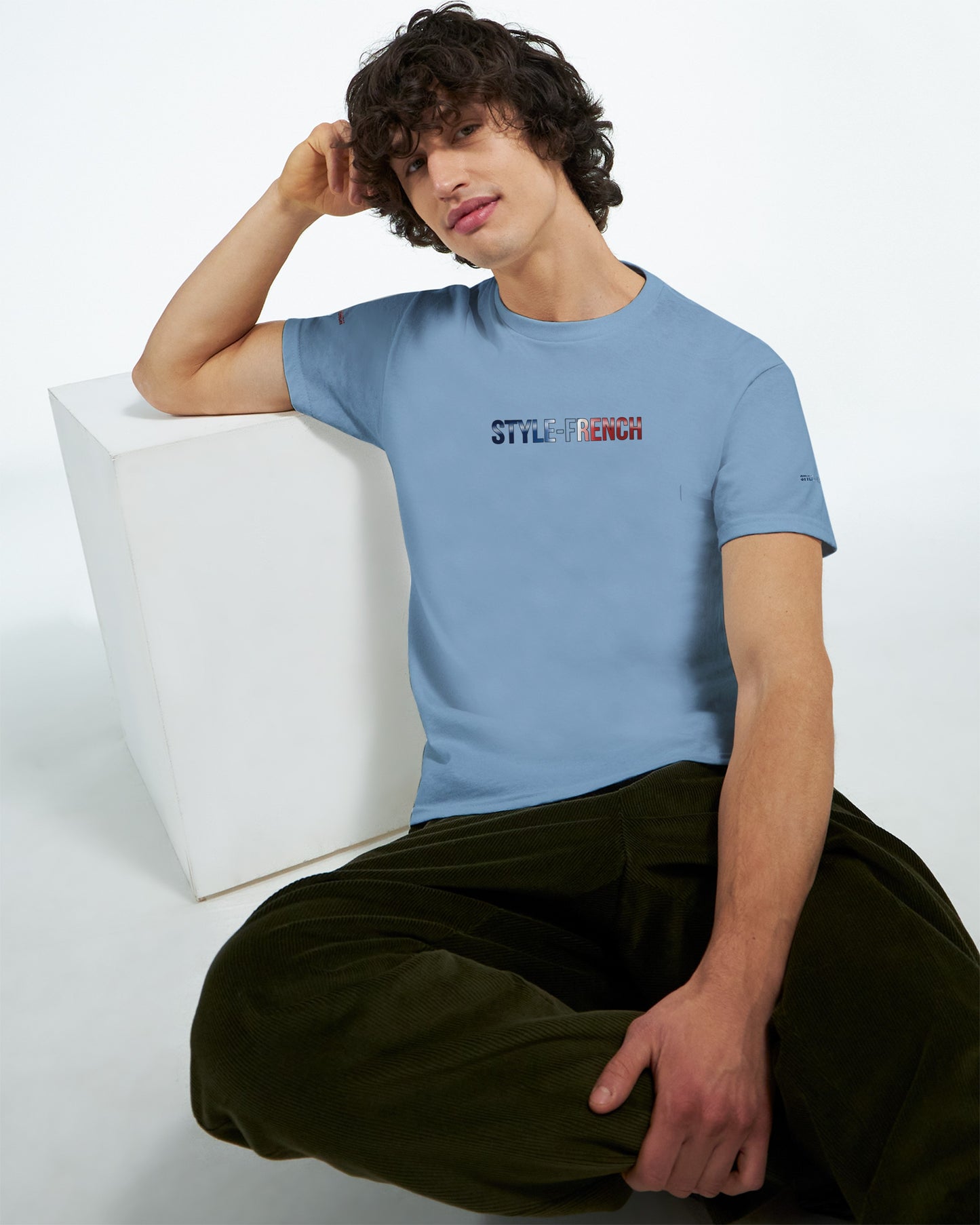 T-Shirt vive la France Herren dick Rundhals | Gildan® 5000