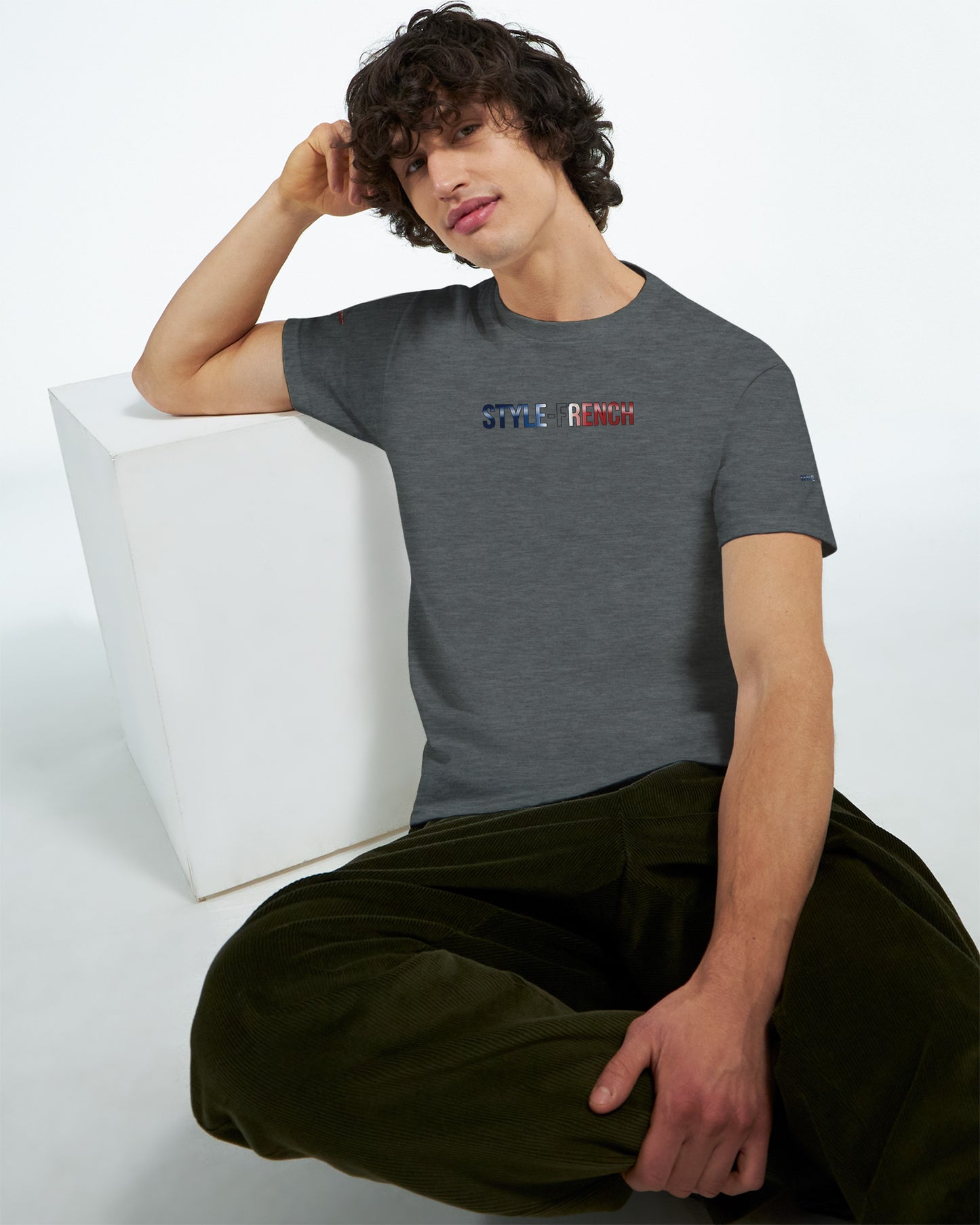 T-Shirt in Frankreich geboren dick rundhals | Gildan® 5000