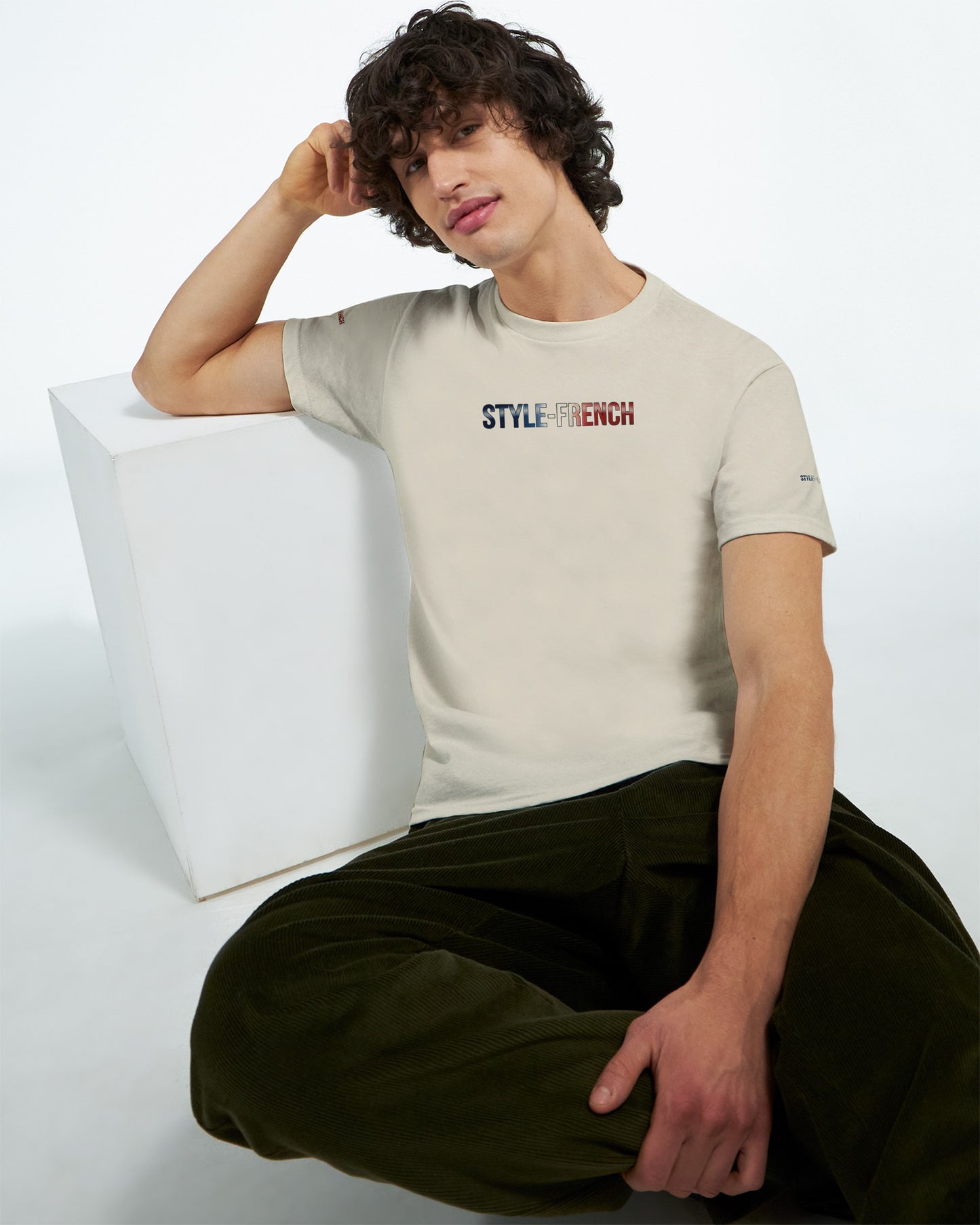 T-Shirt in Frankreich geboren dick rundhals | Gildan® 5000